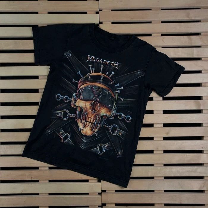 Band Tees Mens Vintage T Shirt Megadeth Size S Small Hoodie, Sweatshirt | PodTeesHub.com