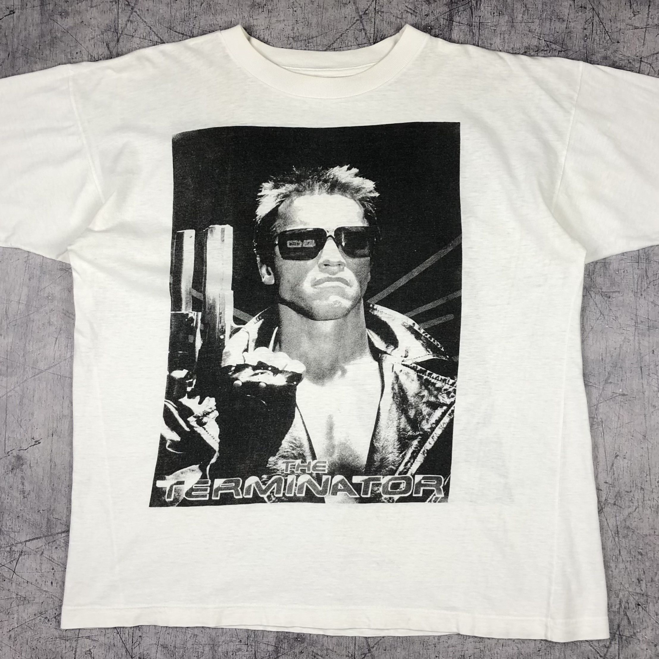 Vintage The Terminator Movie Film Schwarzenegger Rare Vintage Tee Hoodie, Sweatshirt | PodTeesHub.com