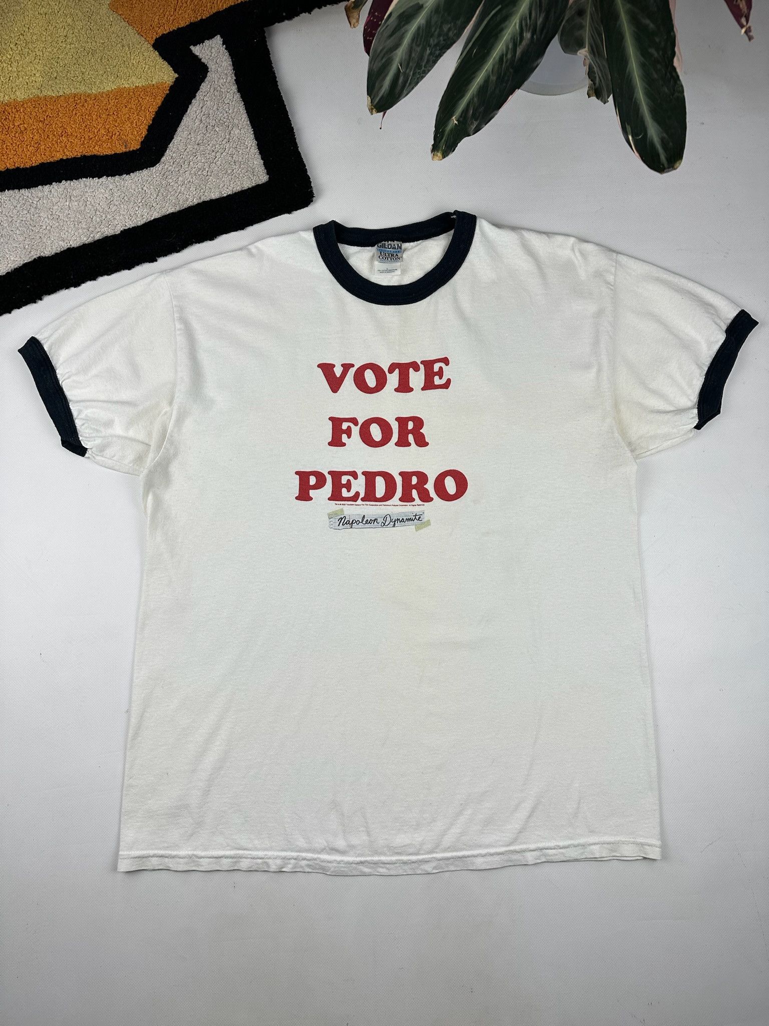 Vintage Vtg Y2k Vote For Pedro Napoleon Dynamite Movie Ringer Tee Hoodie, Sweatshirt | PodTeesHub.com