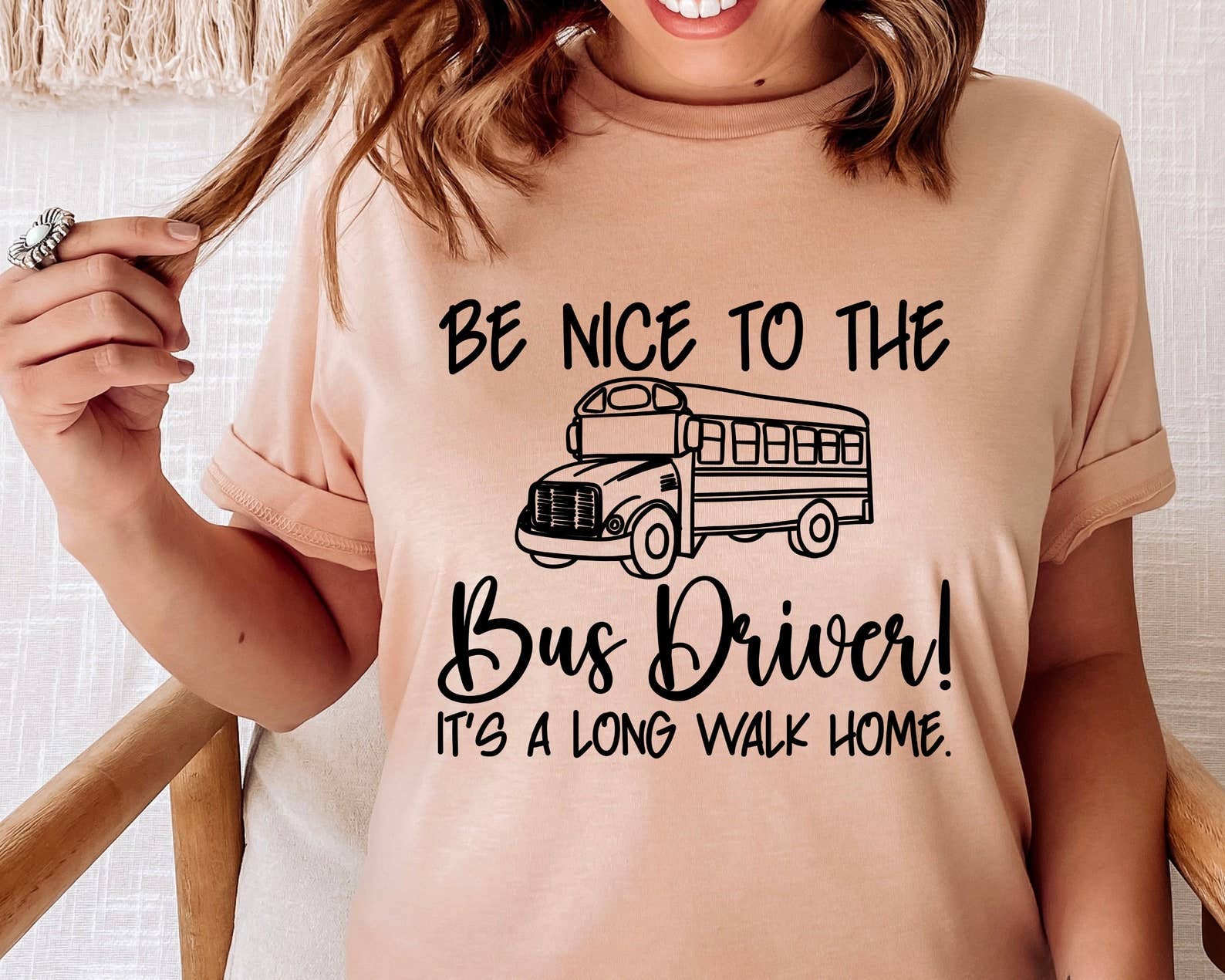 Be Nice To the Bus Driver It's A Long T-Shirt Hoodie, Sweatshirt | PodTeesHub.com