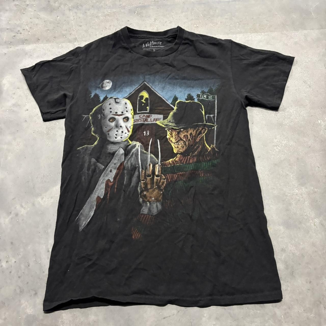 Vintage Crazyvintage Y2k 2000s A Nightmare On Elm Street Freddy Vs Jason Horror Grap T-Shirts, Hoodie, Sweatshirt