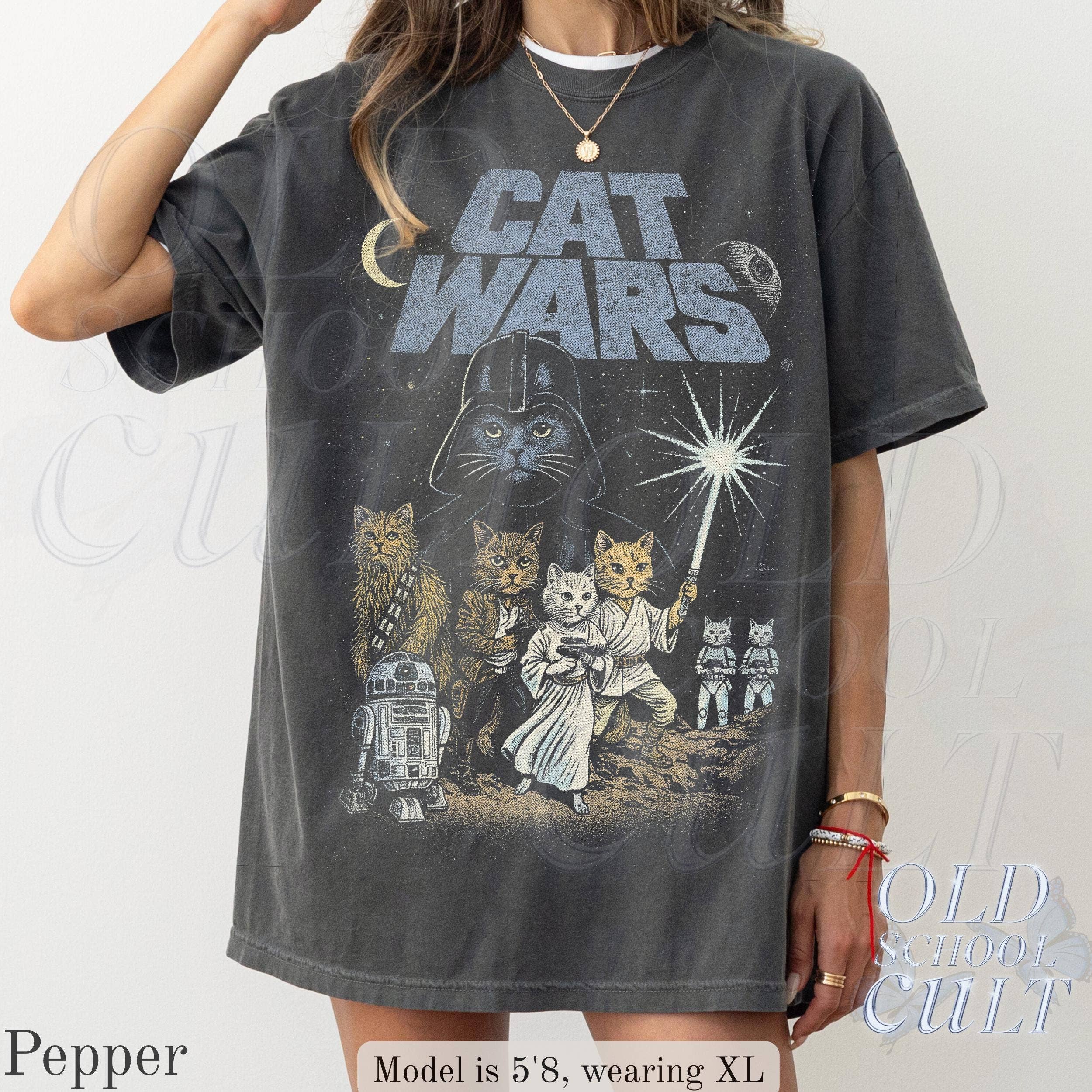 Retro Space Cat Graphic Tee, Funny Cat Warrior Shirt Hoodie, Sweatshirt | PodTeesHub.com