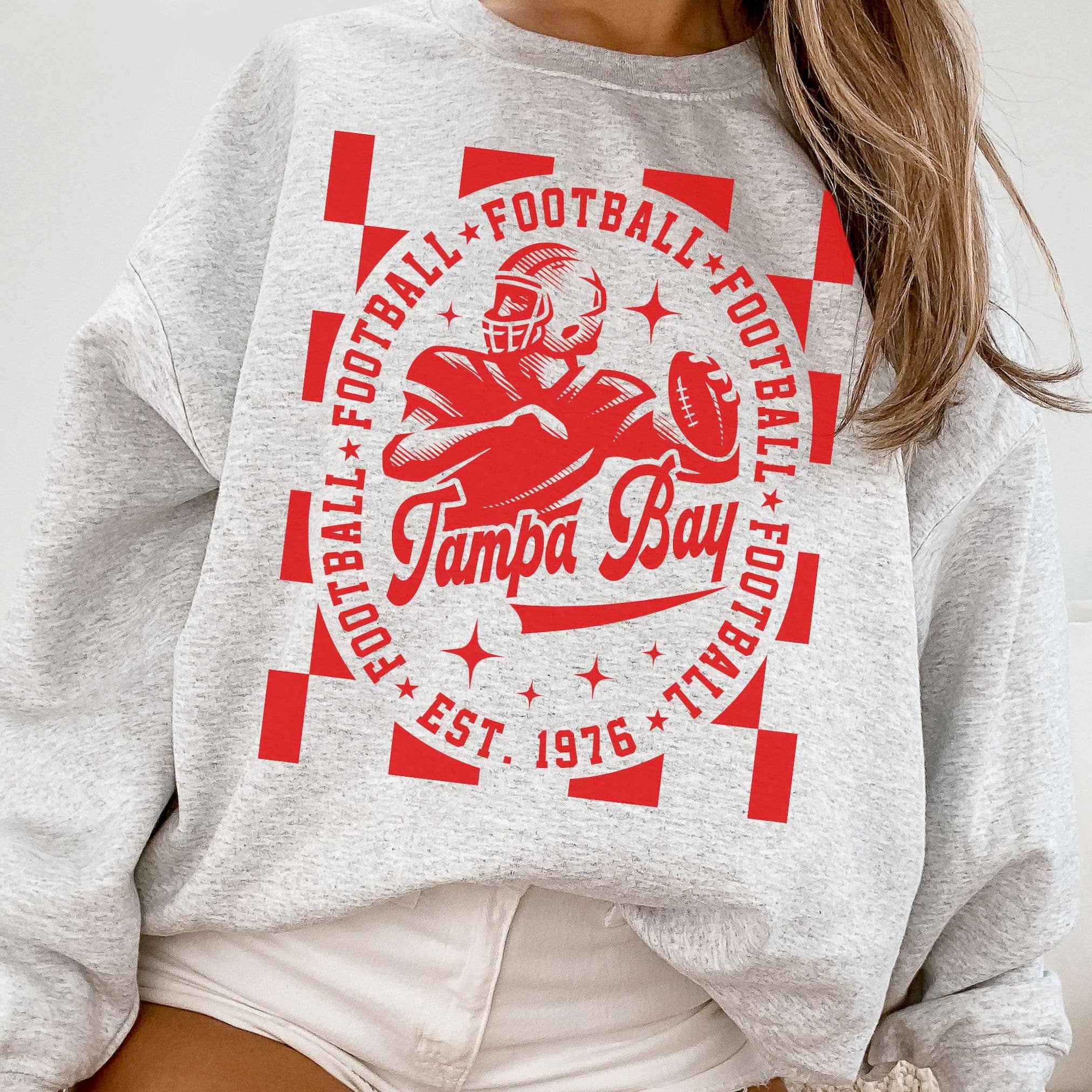 Vintage Tampa Bay Football Sweatshirt - Buccaneers Fan Gift T-Shirts, Hoodie | PodTeesHub.com