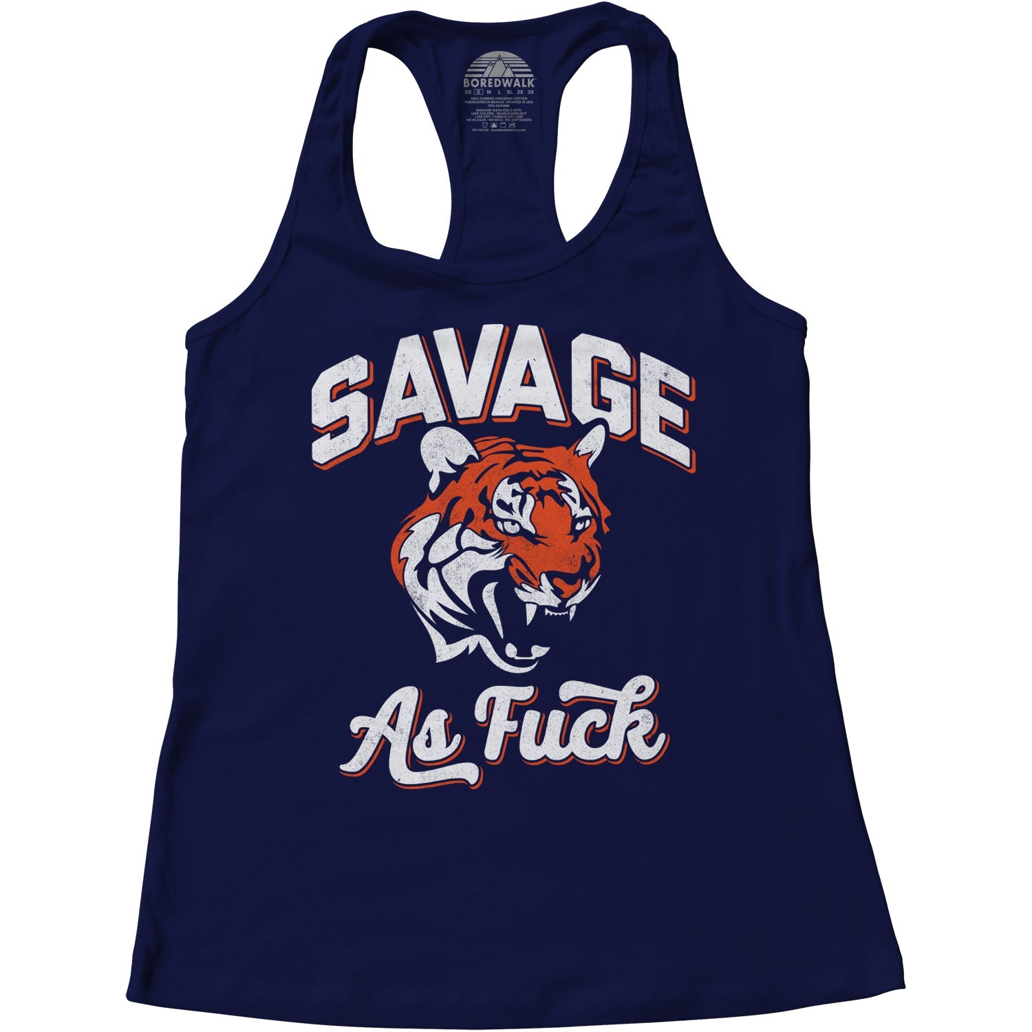 Women's Savage as Fuck Tiger Racerback Tank Top