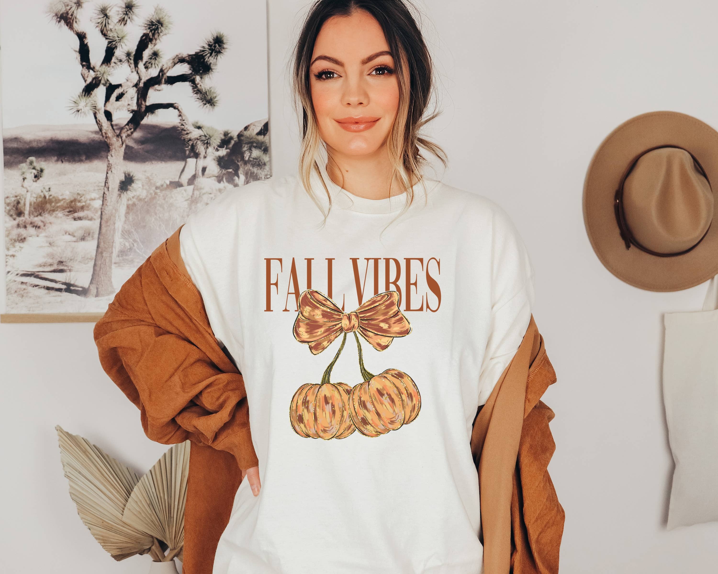 Pumpkin Fall Vibes Graphic Tee | Trendy Fall Tee Hoodie, Sweatshirt | PodTeesHub.com