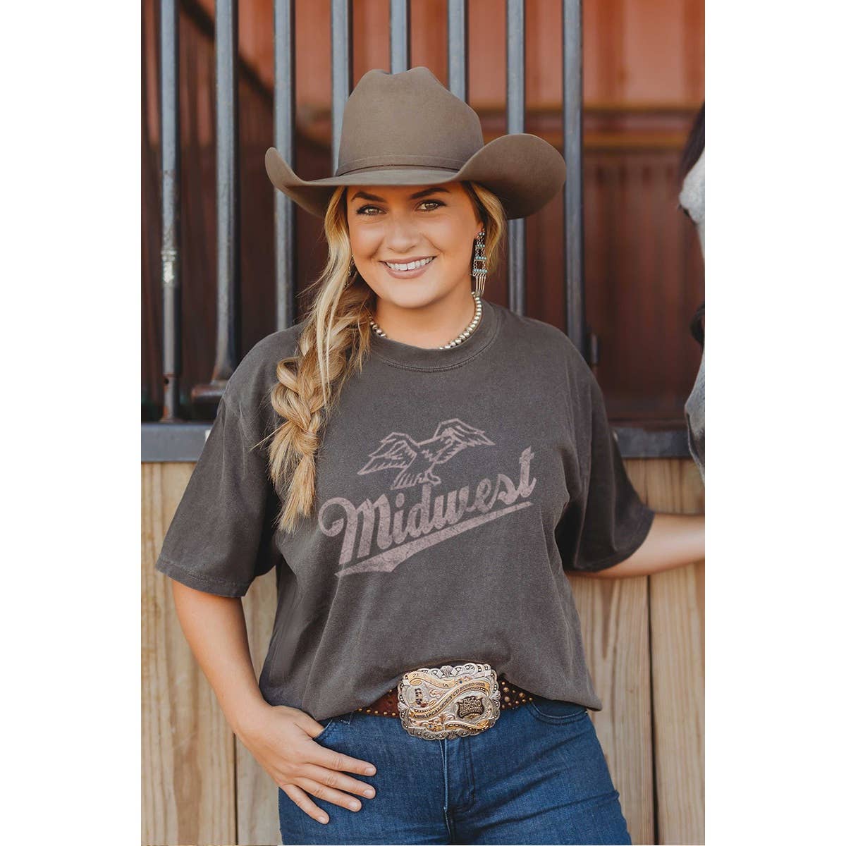 Midwest  Vintage Graphic Oversized Tee Hoodie, Sweatshirt | PodTeesHub.com