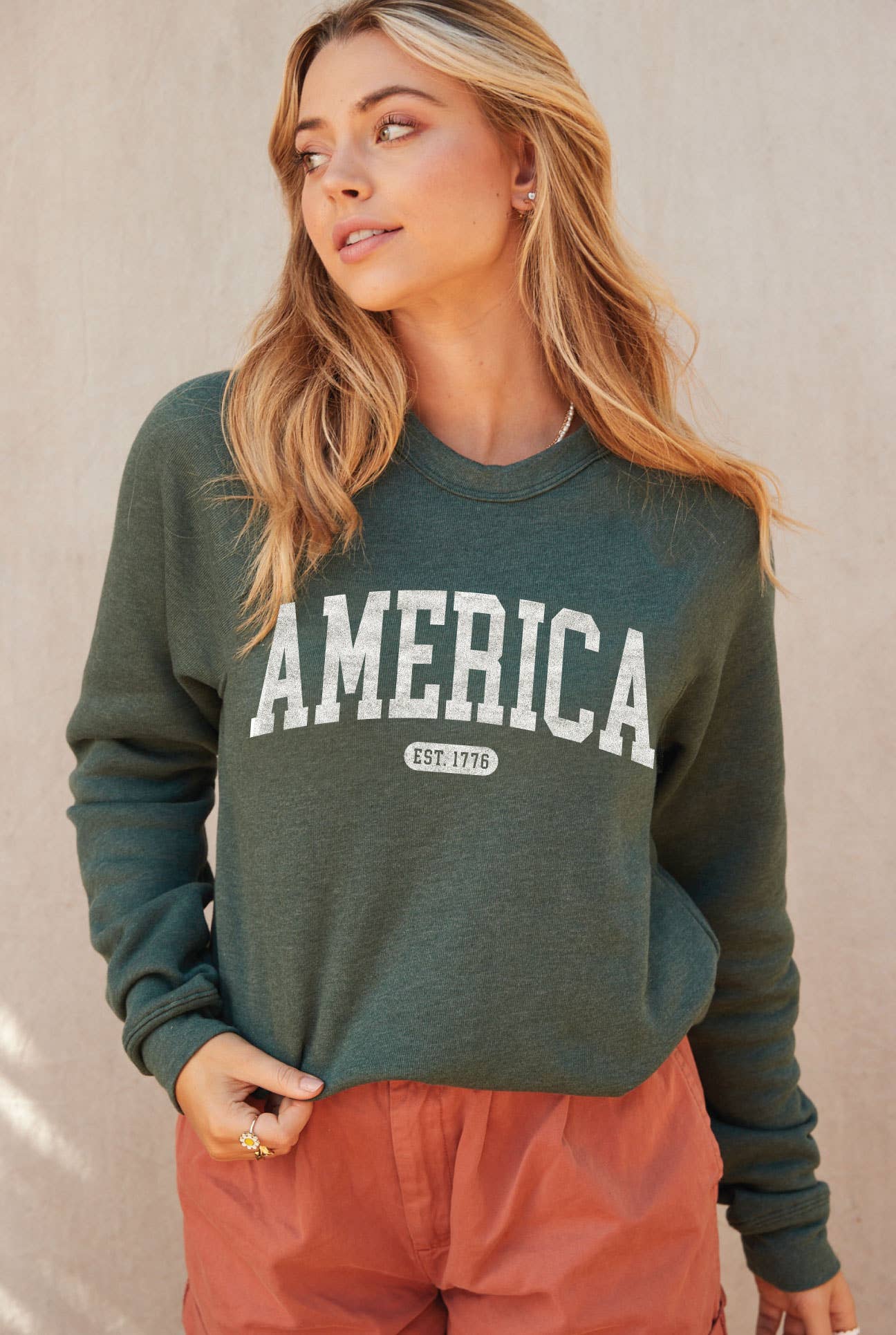 America Est 1776 Graphic Sweatshirt T-Shirts, Hoodie | PodTeesHub.com