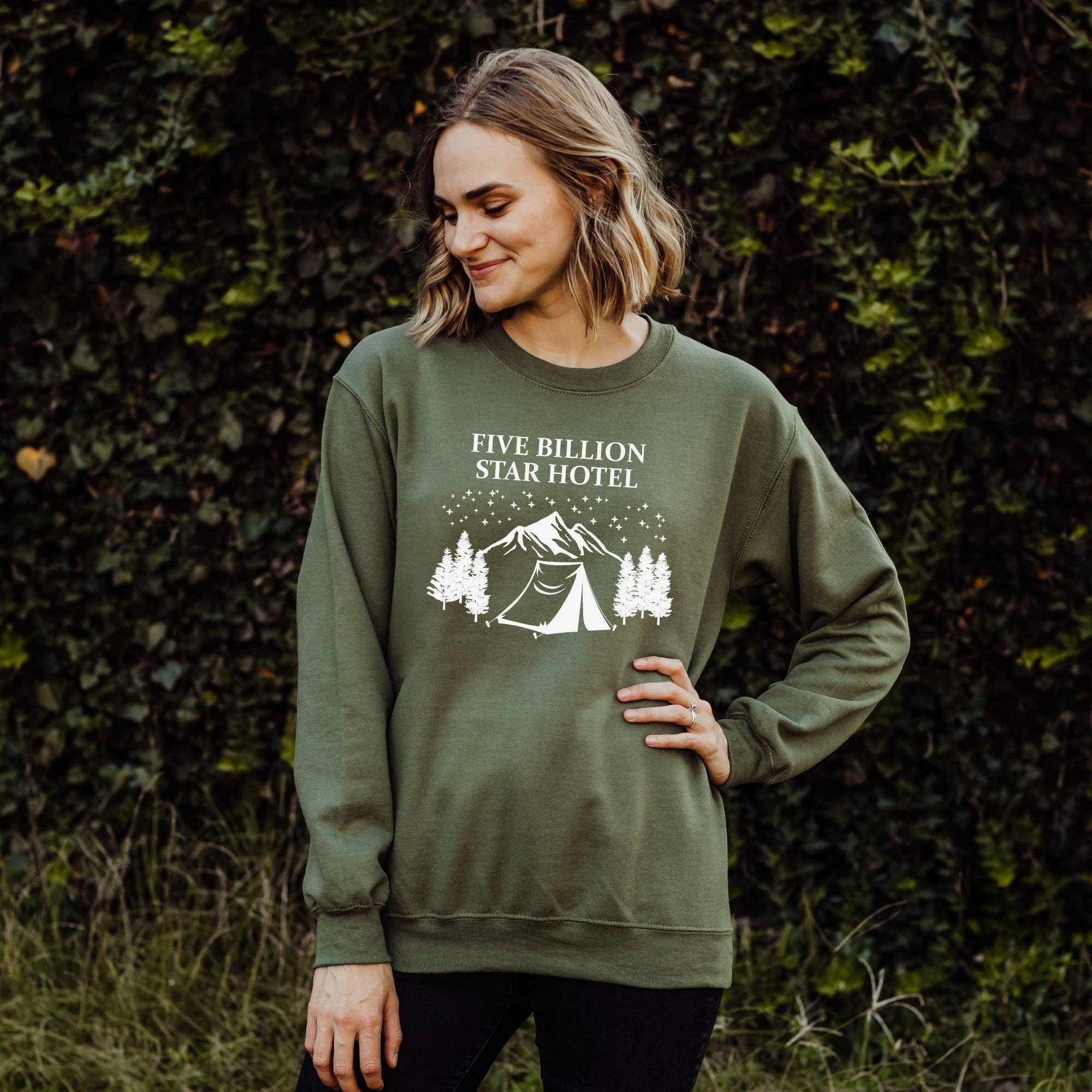 5 Billion Star Hotel Camping Unisex Sweatshirt T-Shirts, Hoodie | PodTeesHub.com