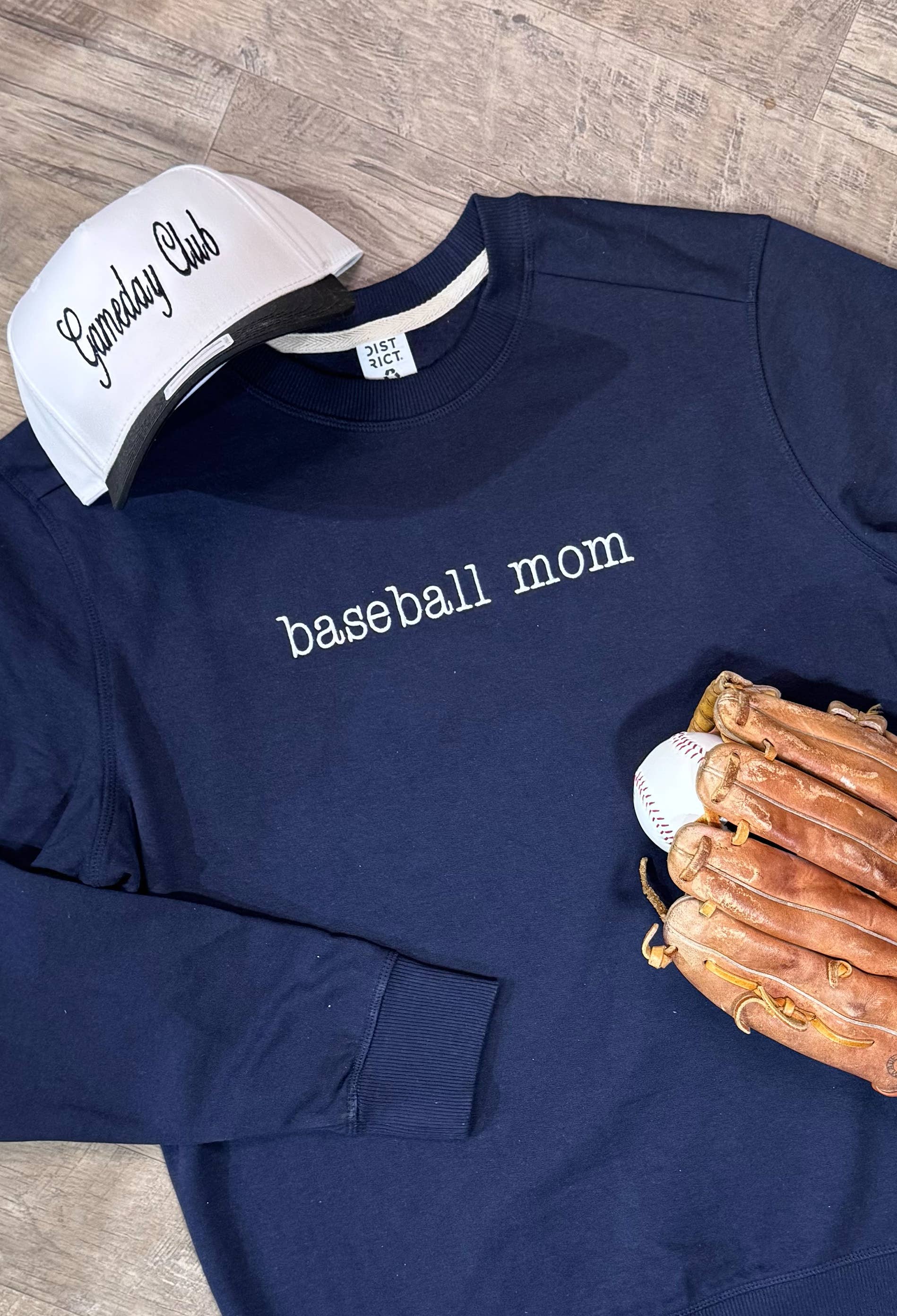 Baseball Mom Embroidered Sweater T-Shirts, Hoodie, Sweatshirt | PodTeesHub.com