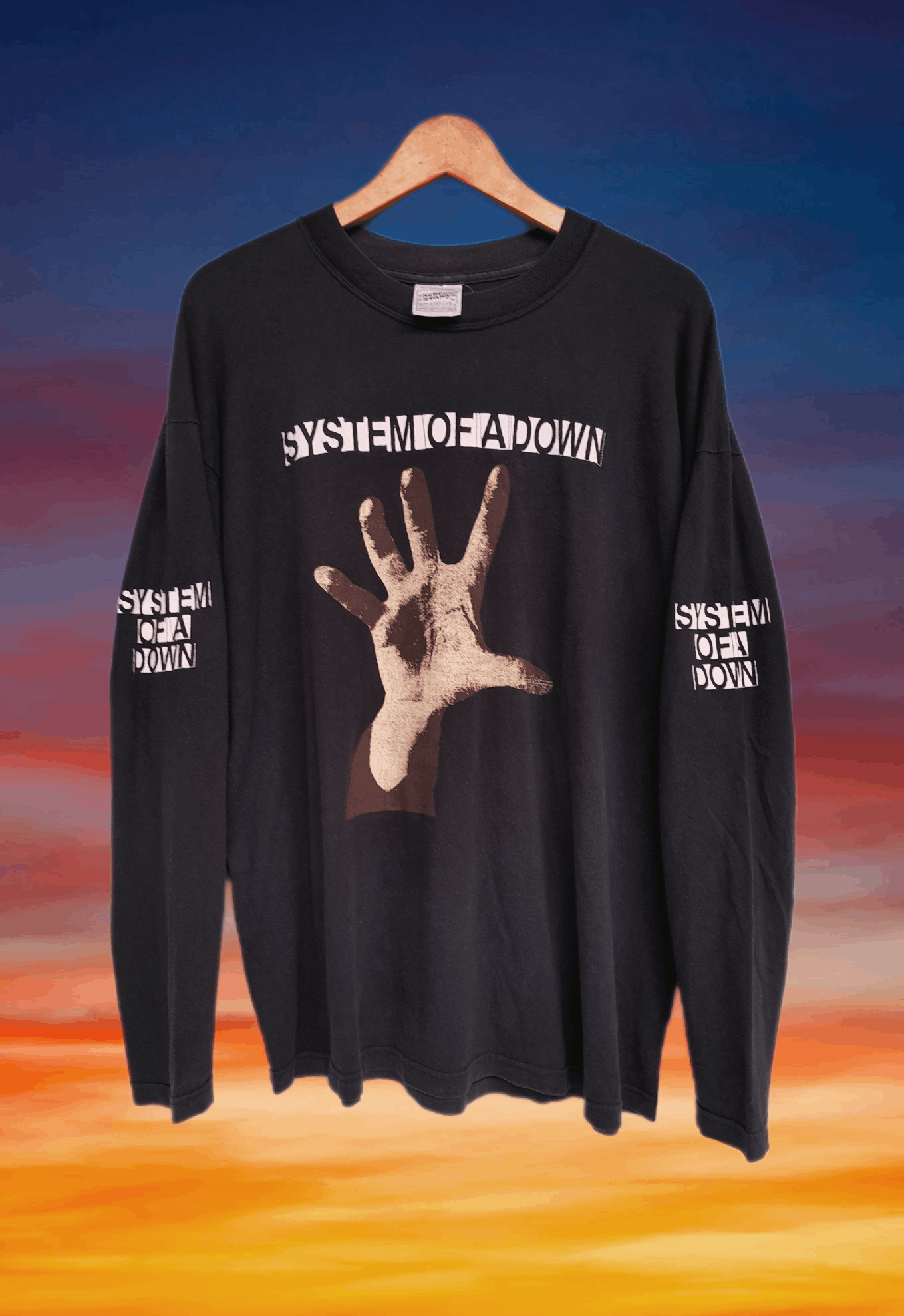 Band Tees Rare Vintage 90s System Of A Down Promo Tee Longsleeve Shirt Hoodie, Sweatshirt | PodTeesHub.com