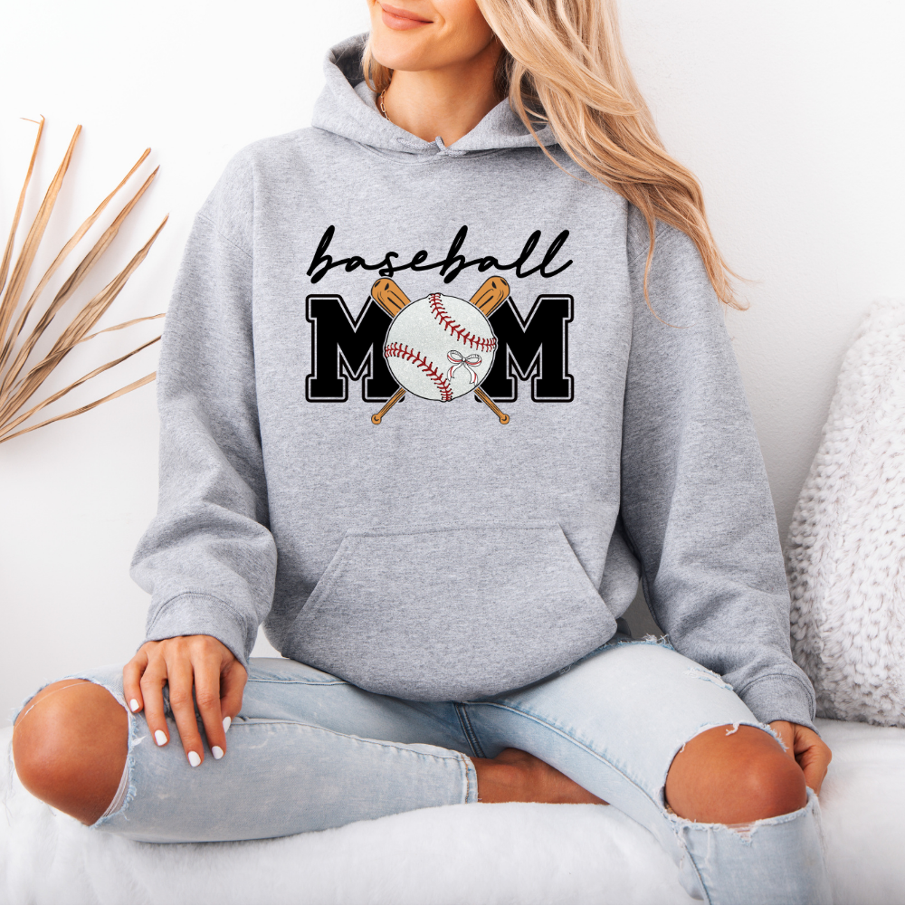 Baseball Mom | Unisex Hoodie Sweatshirt T-Shirts | PodTeesHub.com