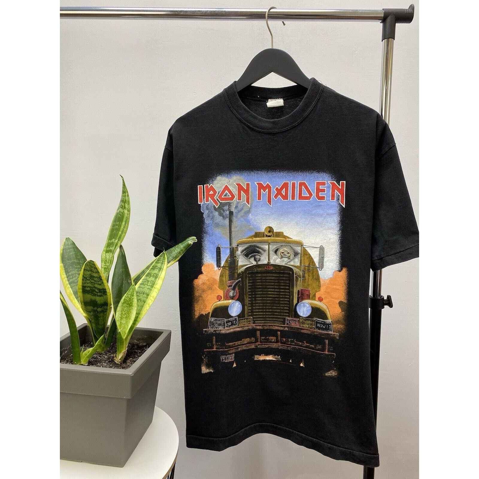 Iron Maiden X Vintage 1993 Vintage Iron Maiden Real Live Tour Trucker T Shirt Hoodie, Sweatshirt | PodTeesHub.com