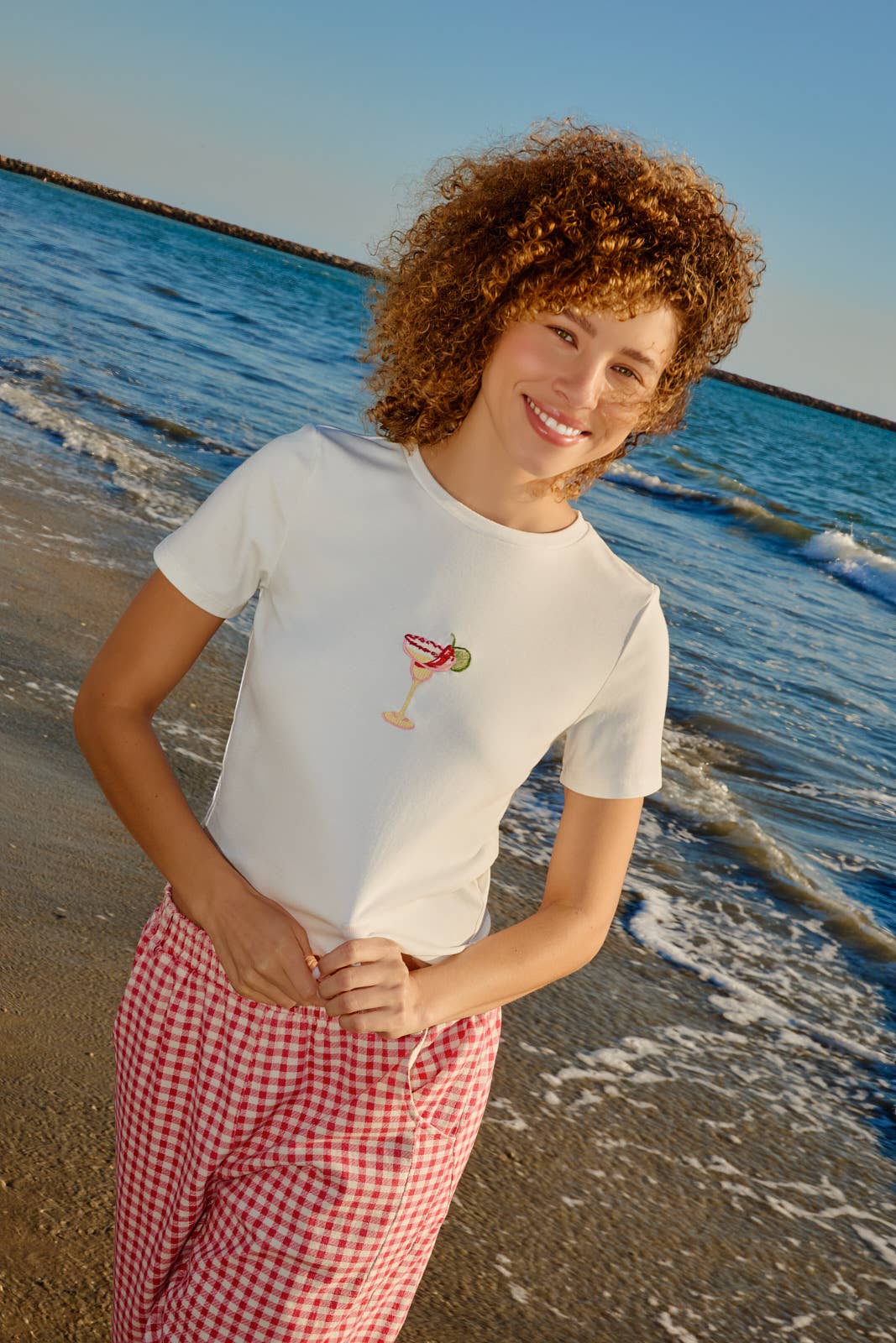 Crew Neck Short Sleeve Spicy Cocktail Embroidered T-Shirt Hoodie, Sweatshirt | PodTeesHub.com