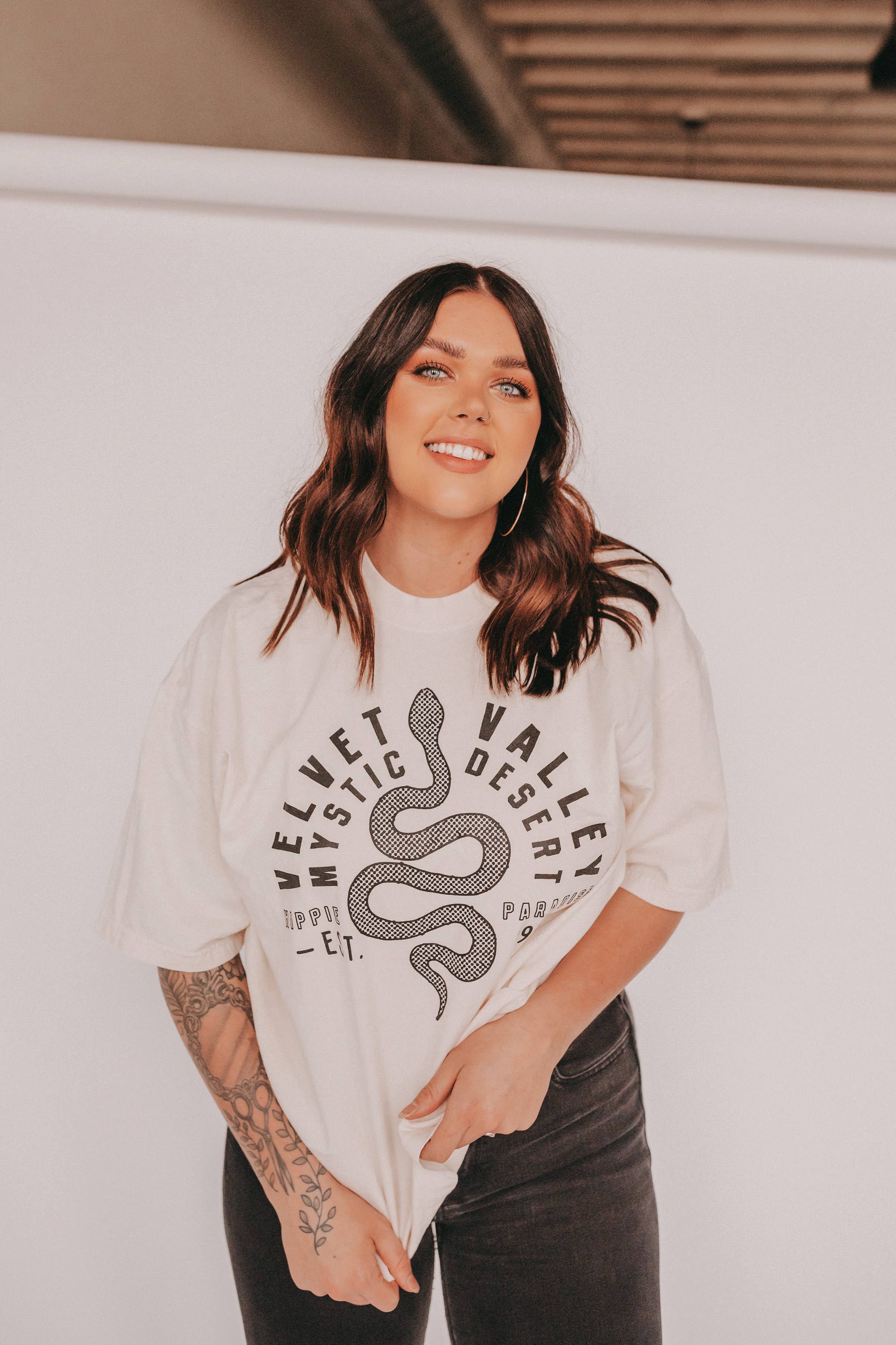 Velvet Valley Western Boho Graphic Tee - Ivory Hoodie, Sweatshirt | PodTeesHub.com