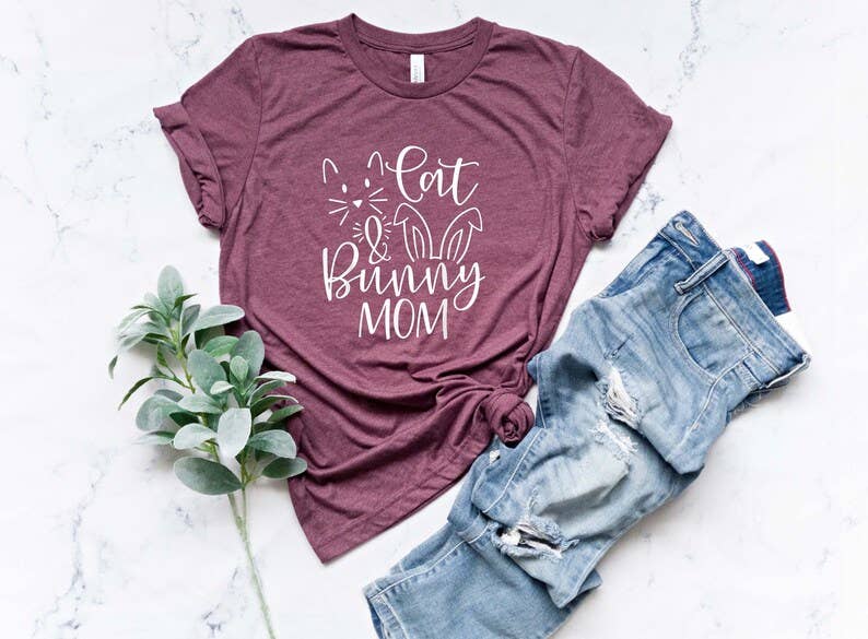 Cat Bunny Mama T-Shirt Hoodie, Sweatshirt | PodTeesHub.com