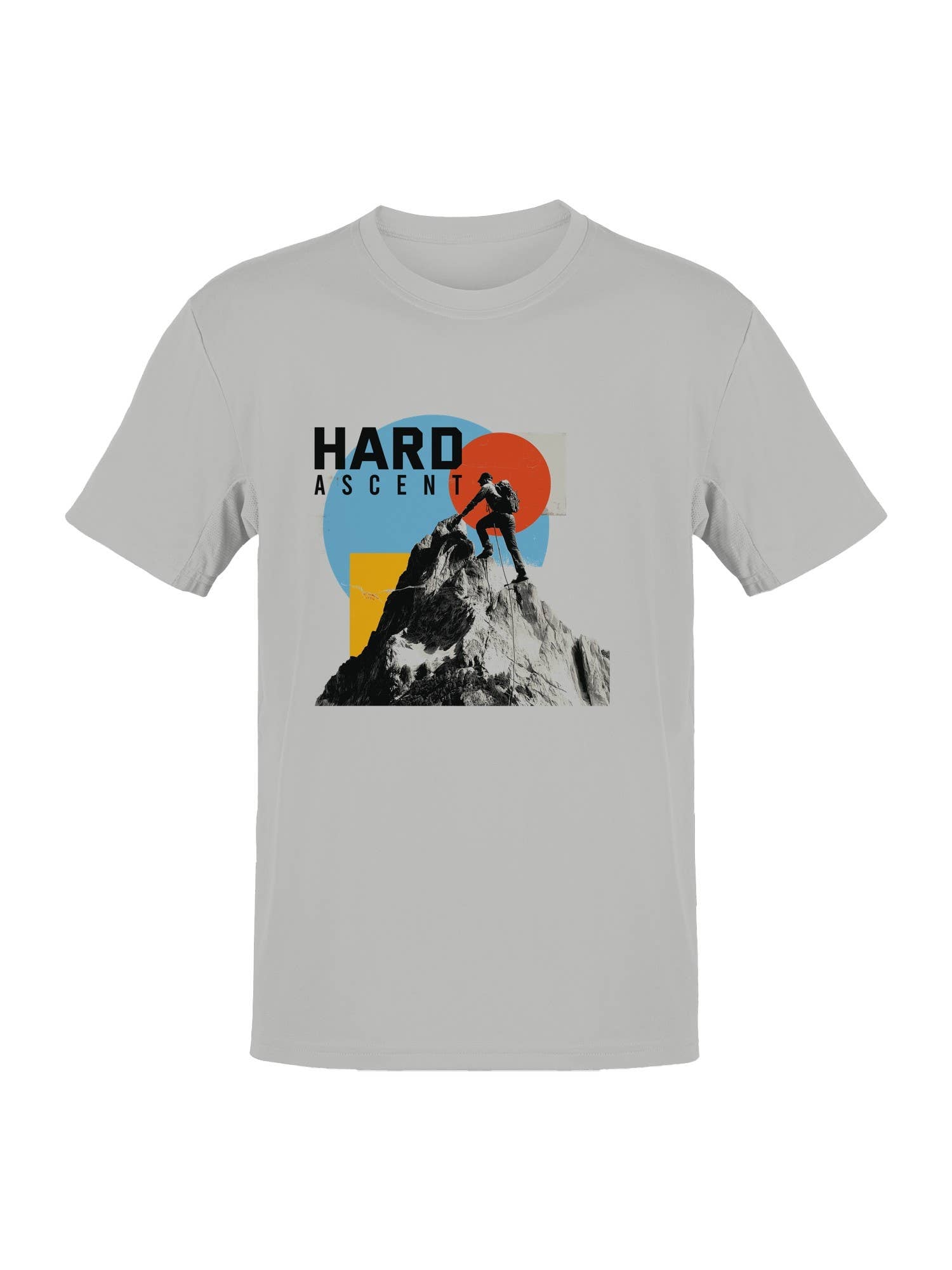 Hard Ascent Mountain Climbing Art Men's T-Shirt Hoodie, Sweatshirt | PodTeesHub.com
