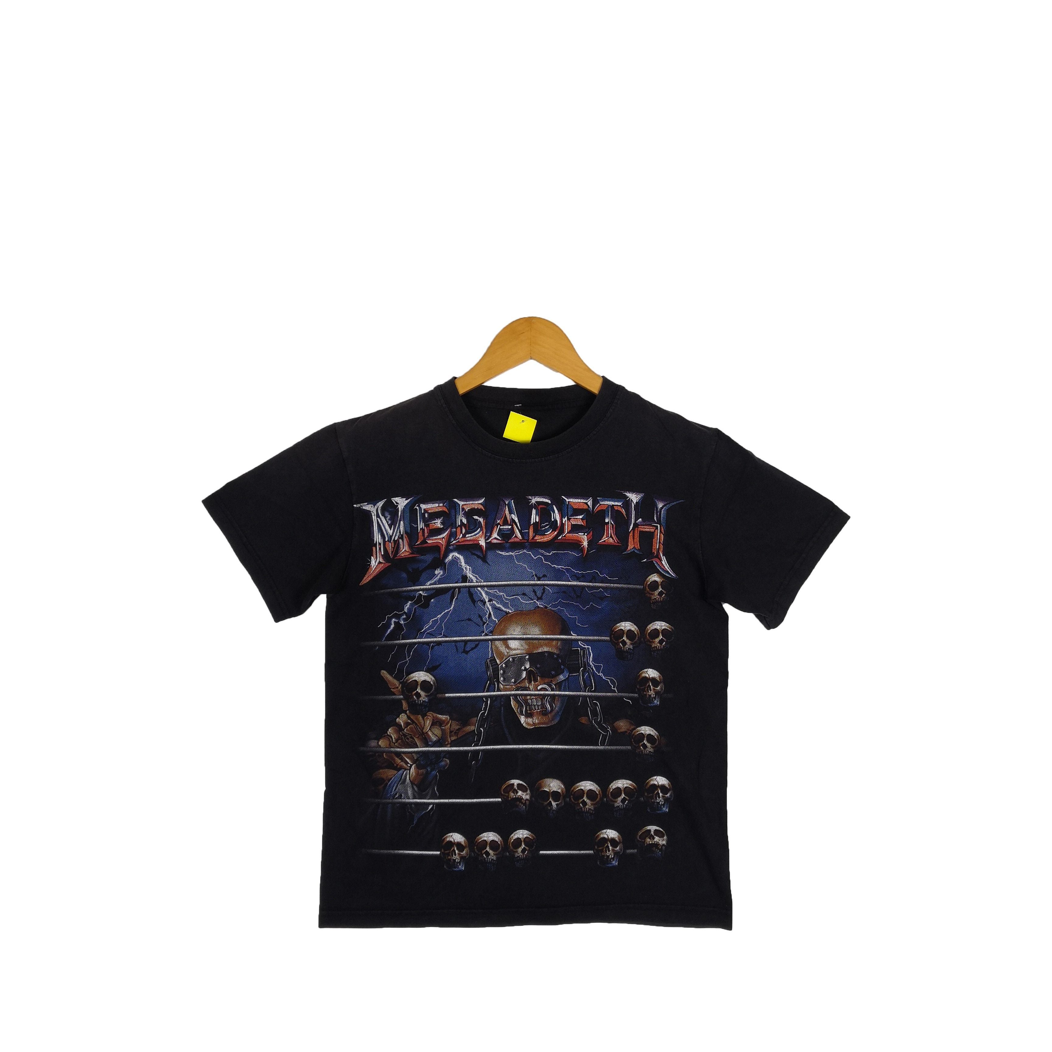 Band Tees Vintage Megadeth T Shirt Band Tees Skulls Crewneck Tee Hoodie, Sweatshirt | PodTeesHub.com