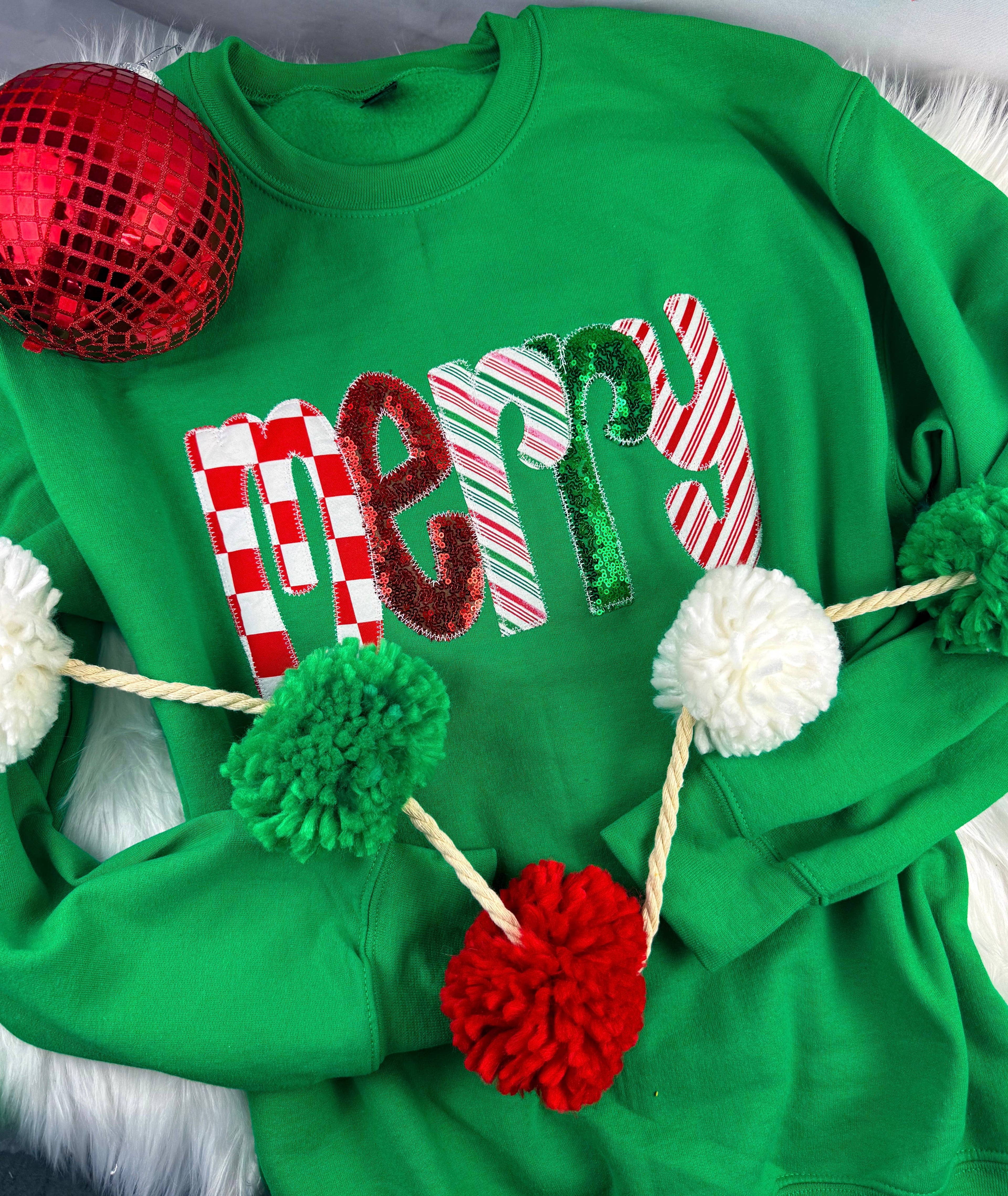Green Merry Christmas Sweatshirt T-Shirts, Hoodie | PodTeesHub.com