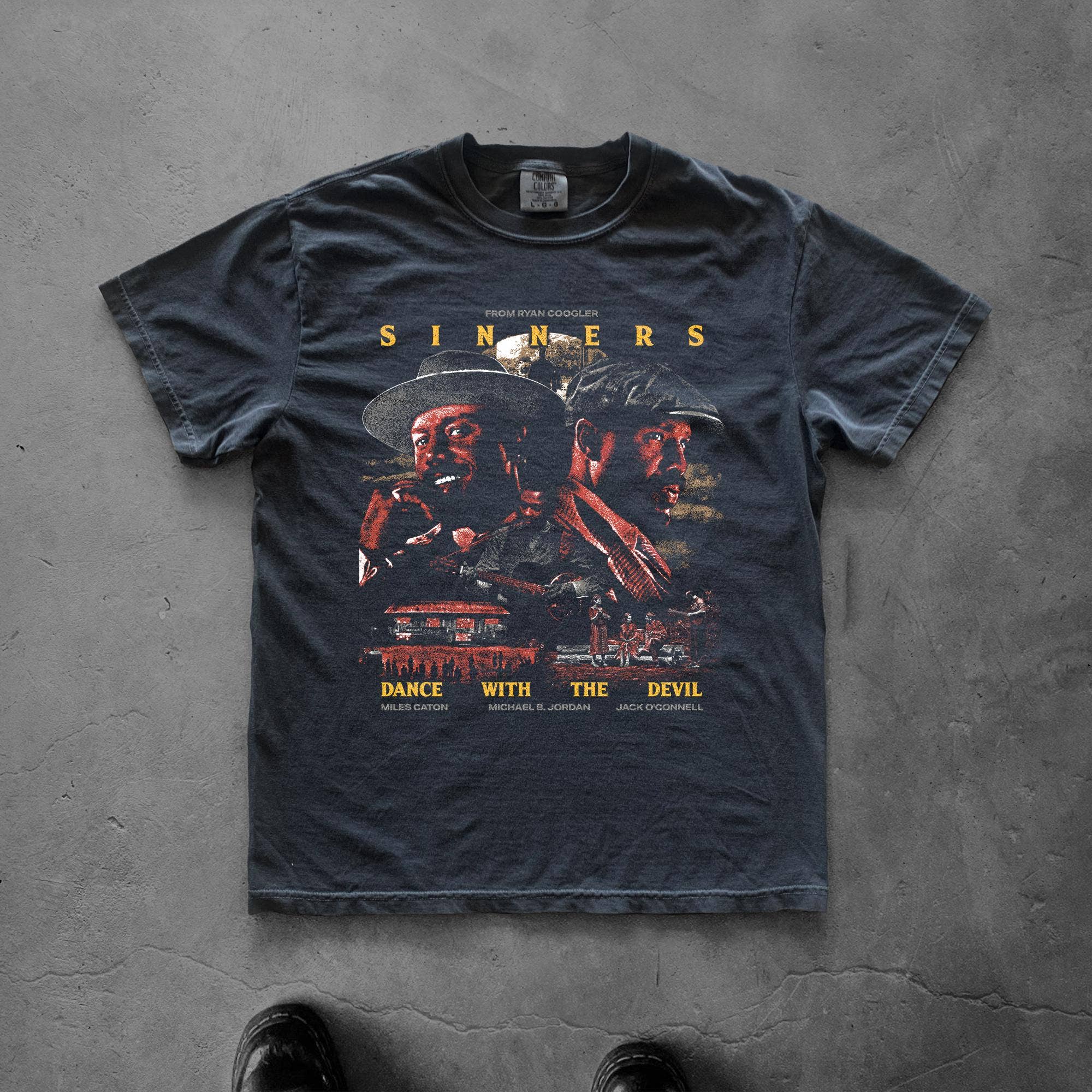 Vintage Sinners Horror Film Tee - Comfort Colors Hoodie, Sweatshirt | PodTeesHub.com