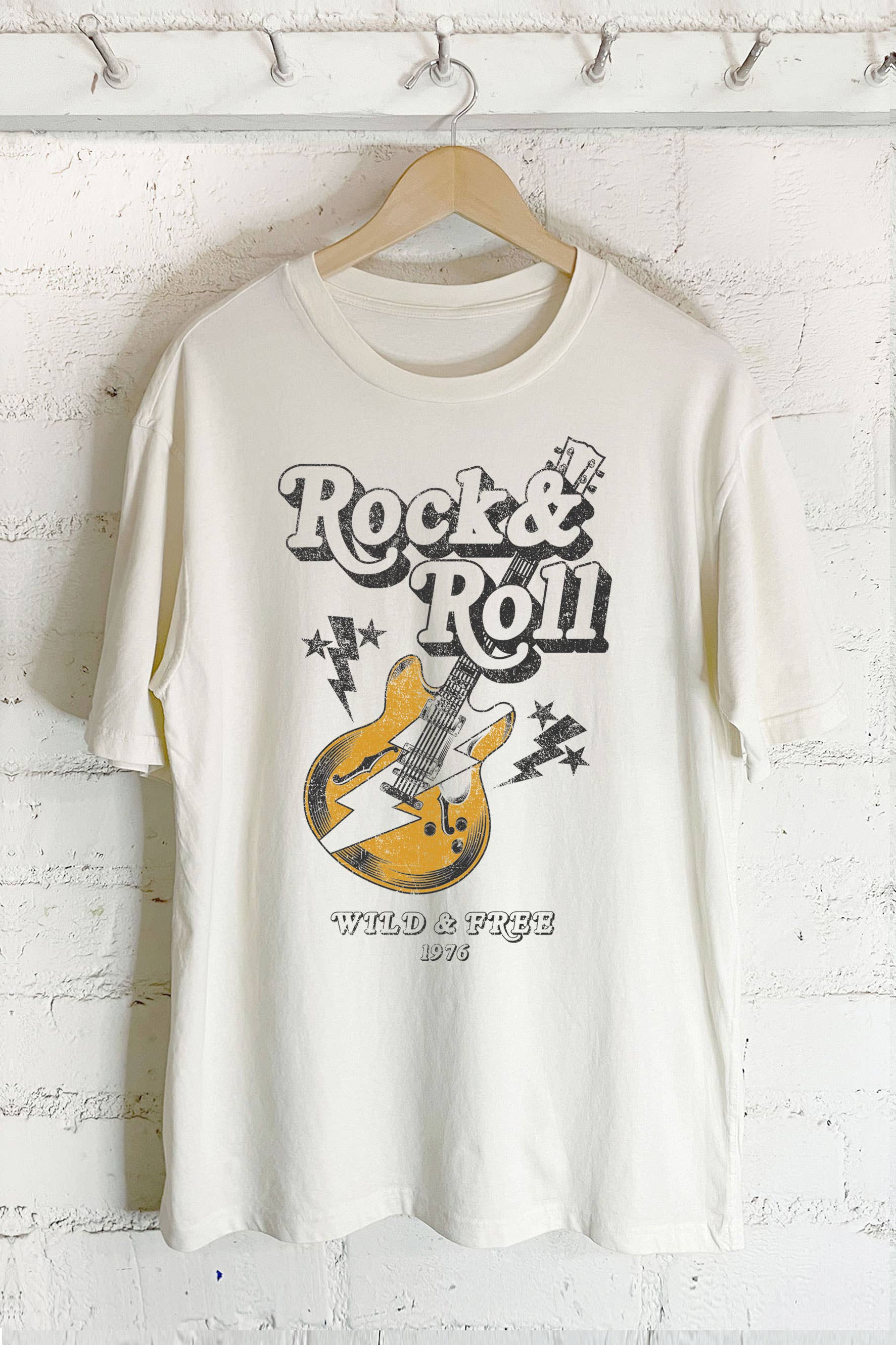 Rock N Roll-Oversized Tee Hoodie, Sweatshirt | PodTeesHub.com