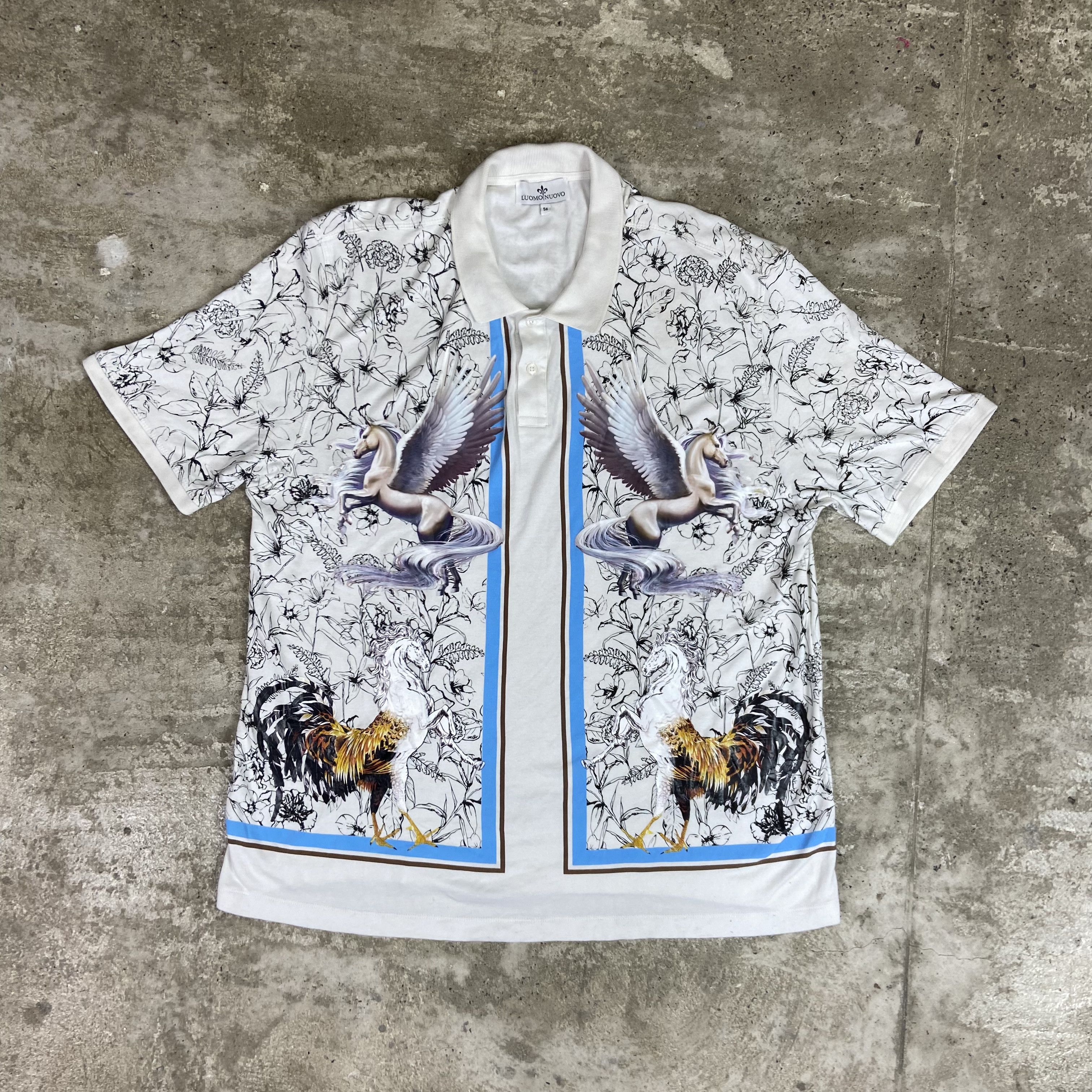 Designer 1990s L Uomo Uovo Archive Renaissance Printed Shirt 356 Hoodie, Sweatshirt | PodTeesHub.com