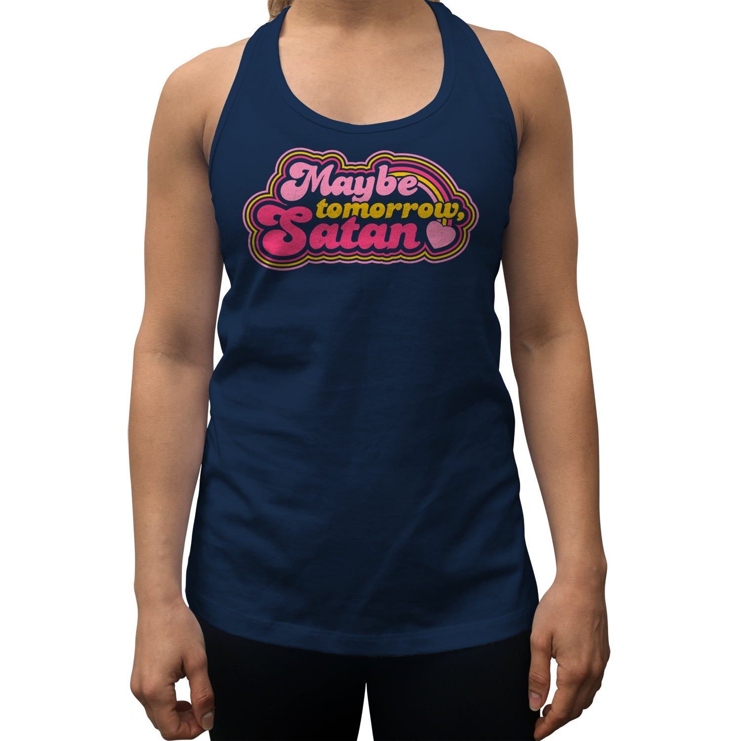 Women's Maybe Tomorrow Satan Racerback Tank Top