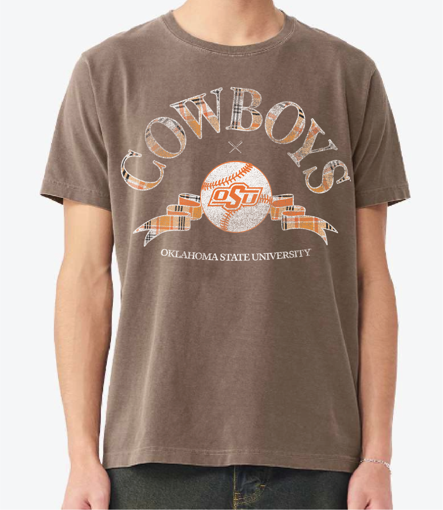 Osu Cowboys Heritage Baseball Brown Comfort Colors Tee Hoodie, Sweatshirt | PodTeesHub.com