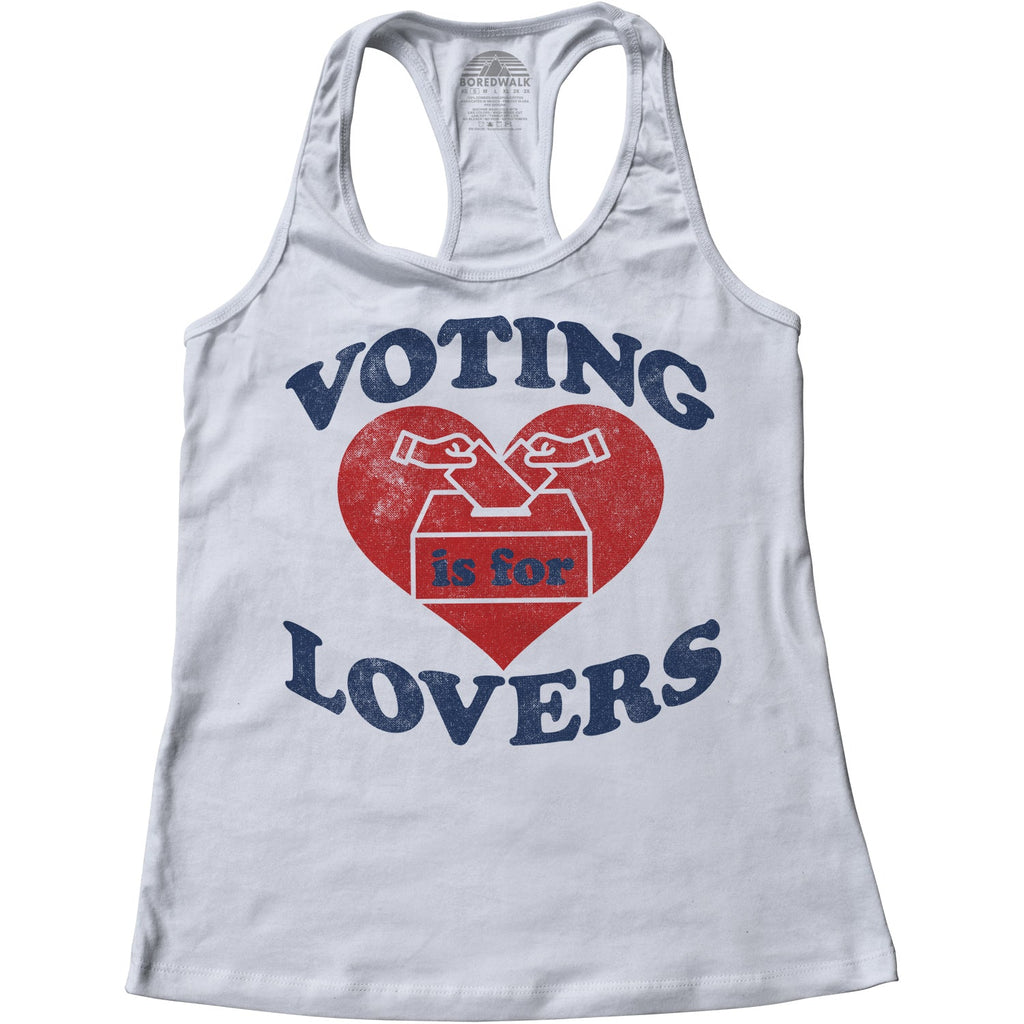 Women's Voting Is For Lovers Racerback Tank Top