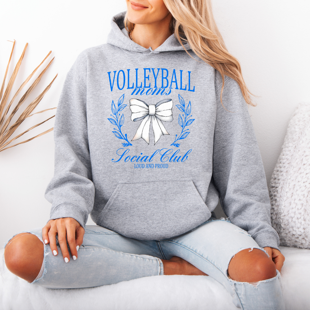 Volleyball Moms Social Club | Unisex Hoodie Sweatshirt T-Shirts | PodTeesHub.com