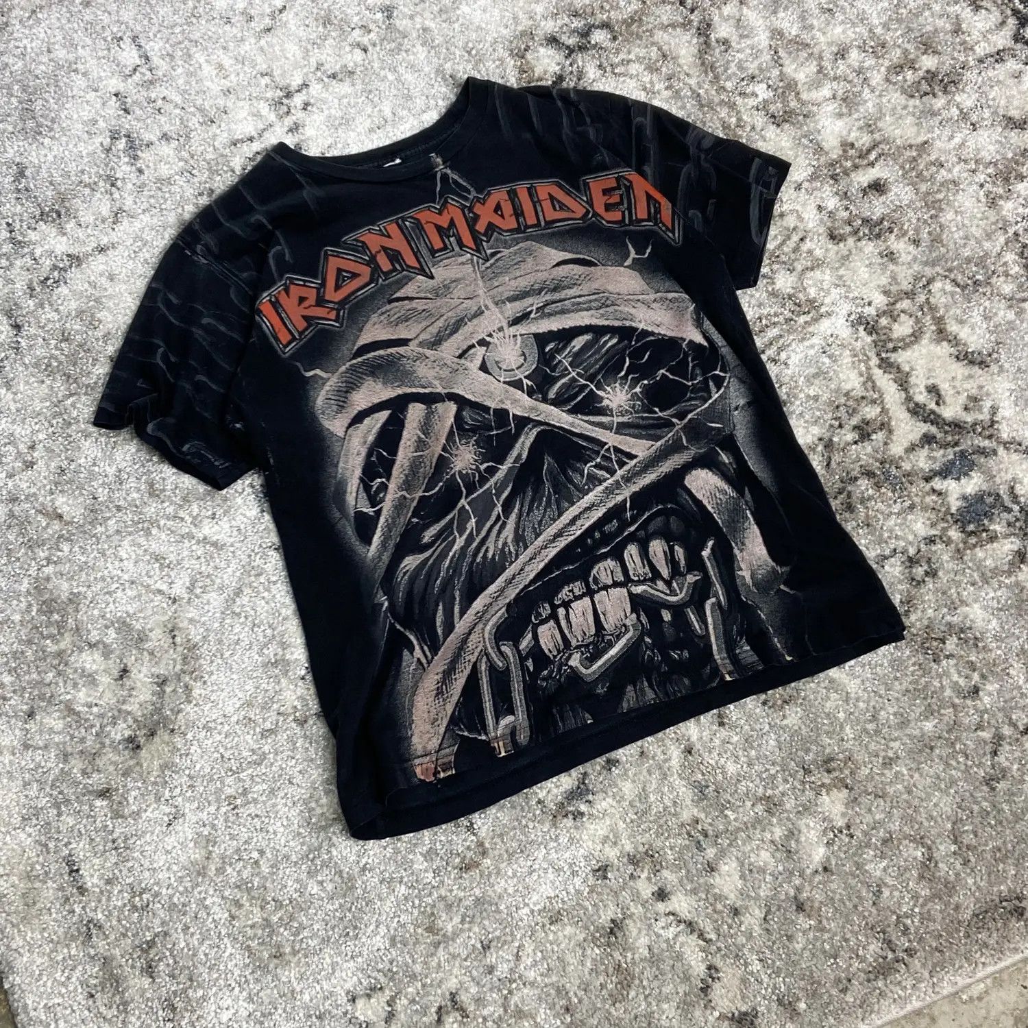 Maiden Y2k Iron Maiden Distressed Rare Overprinted Boxy Tee 238 Hoodie, Sweatshirt | PodTeesHub.com