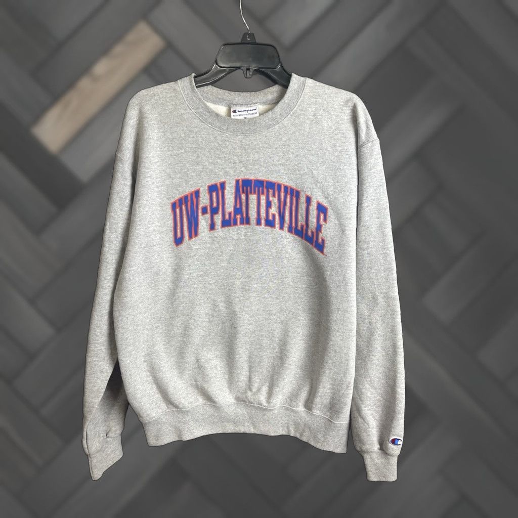 Vintage Champion Sweatshirt University Gray M Men Badger Logo Graphic Print All Seasons Cre T-Shirts, Hoodie | PodTeesHub.com