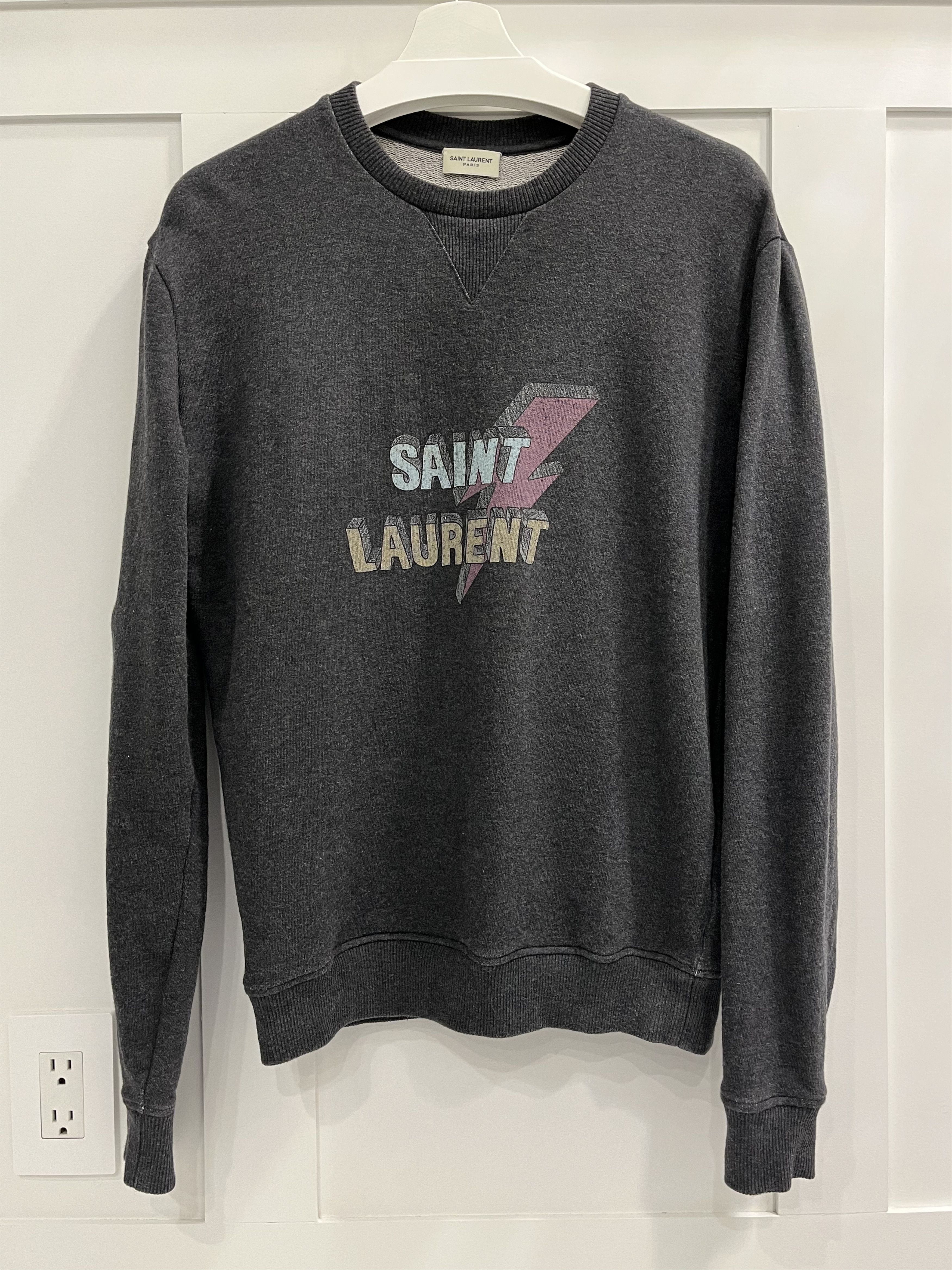 Laurent Paris Saint Laurent Lightning Bolt Logo Sweatshirt T-Shirts, Hoodie | PodTeesHub.com