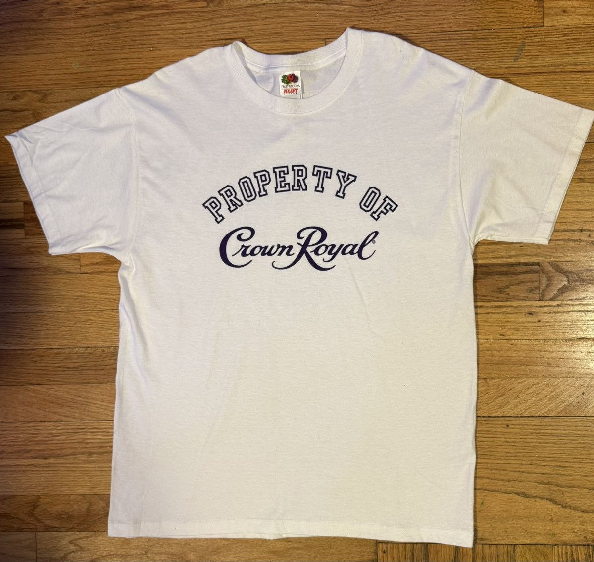 Fruit Of The Loom Nwot Vintage 90s Fotl Property Of Crown Royal Tee Size Large Hoodie, Sweatshirt | PodTeesHub.com