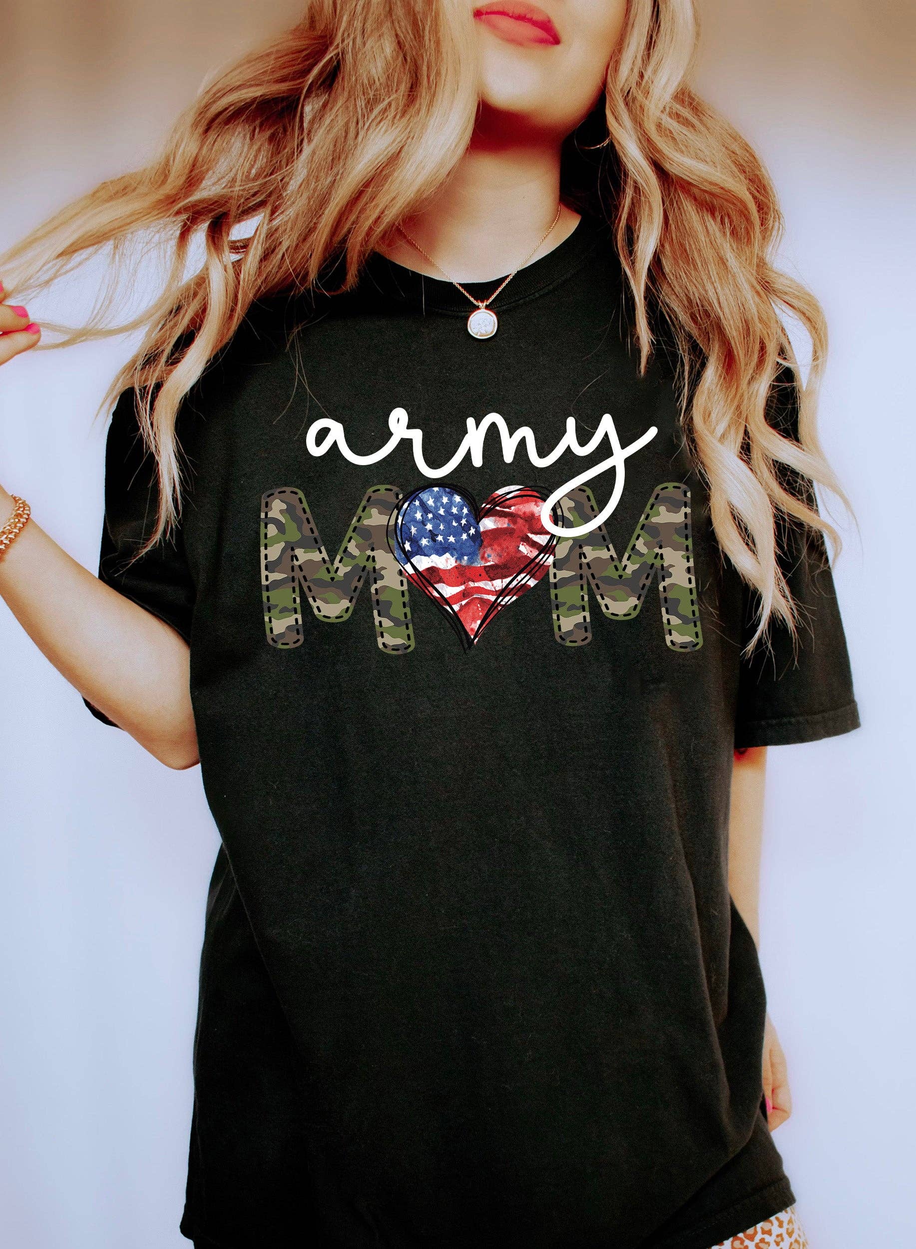 Army Mom Wh T-Shirt Hoodie, Sweatshirt | PodTeesHub.com