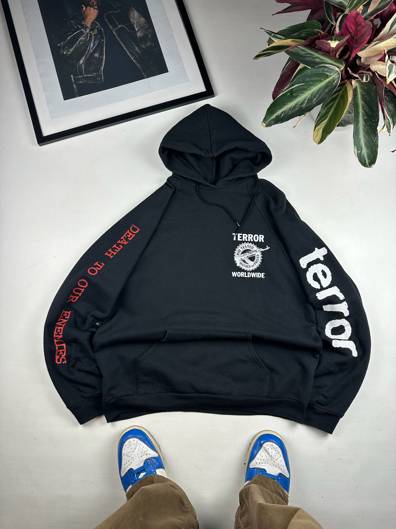 Vintage Terror Worldwide Hardcore Hoodie For Fun Print Tee Sweatshirt | PodTeesHub.com