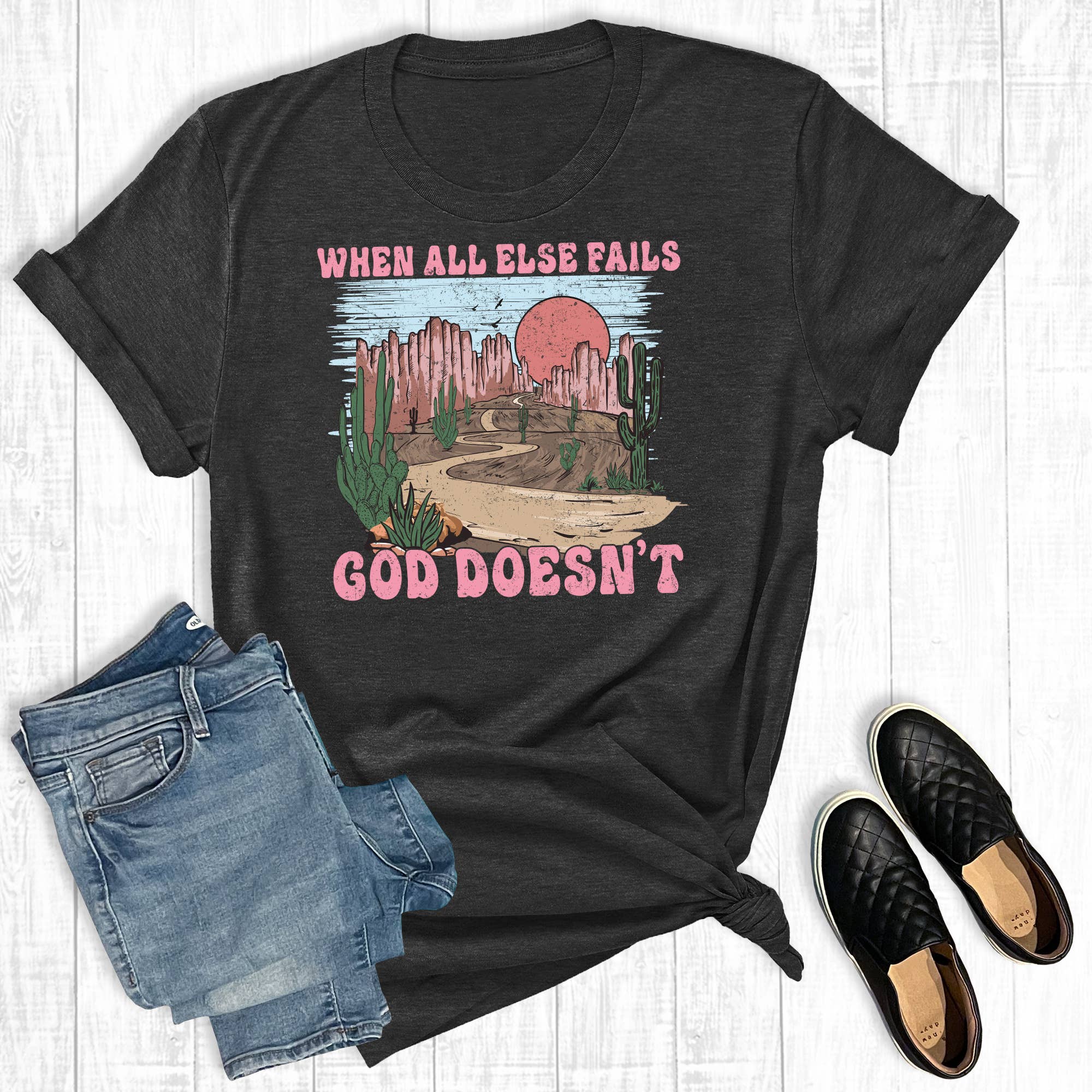 Western Faith When All Else Fails Graphic Tee Hoodie, Sweatshirt | PodTeesHub.com
