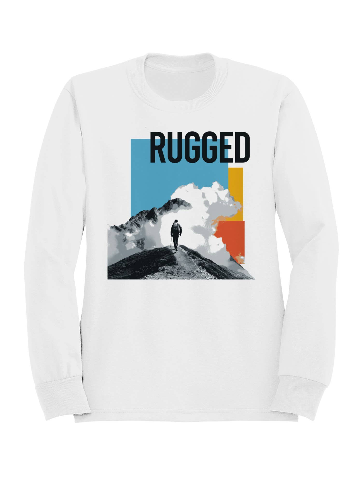Rugged Mountain Adventure Design Women's Sweatshirt T-Shirts, Hoodie | PodTeesHub.com