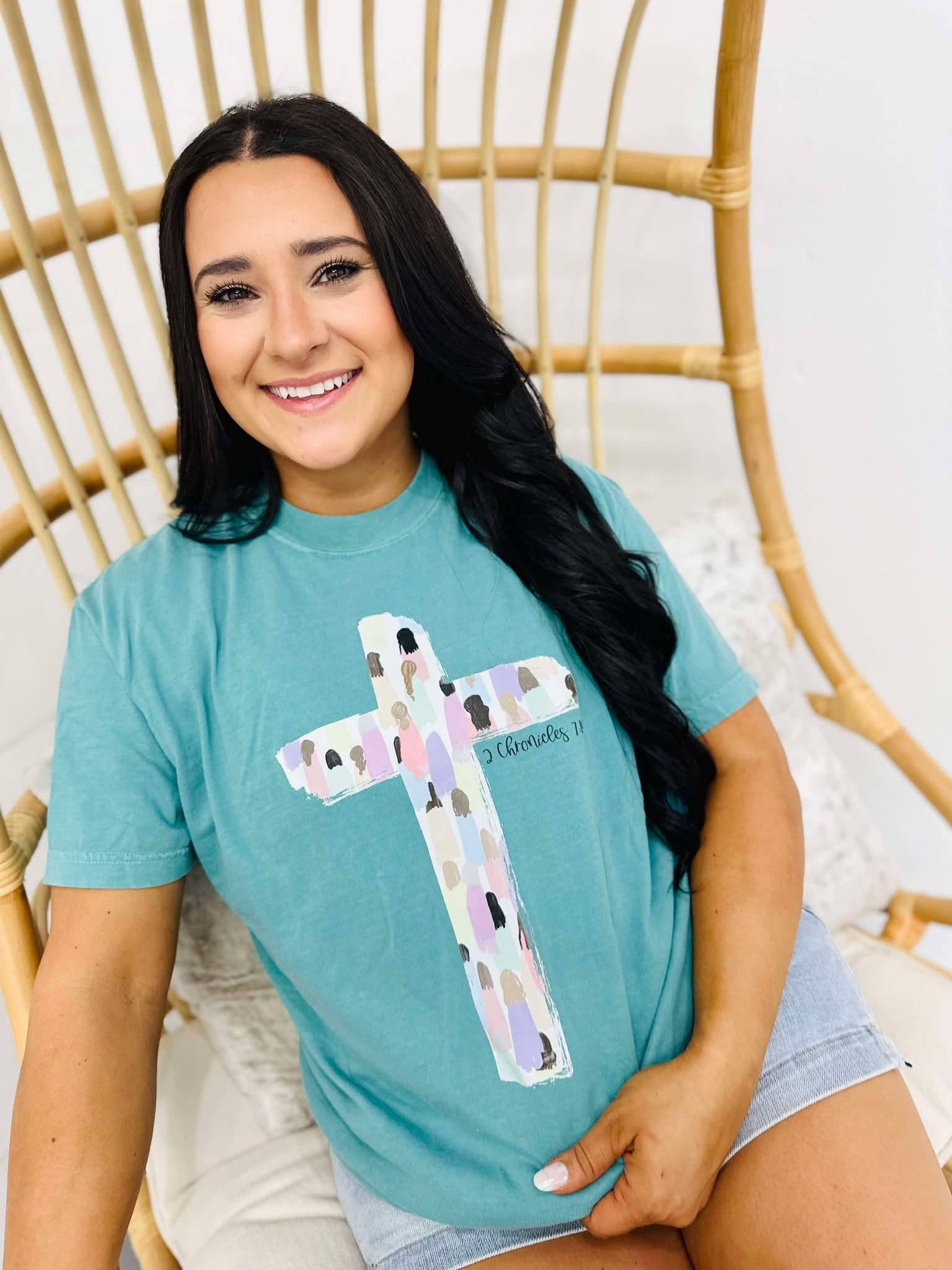 Brushed People Dtf Cross with Verse Dtf Tee Hoodie, Sweatshirt | PodTeesHub.com