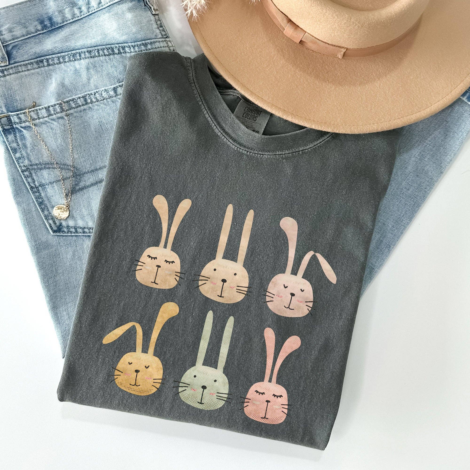 Adorable Easter Bunnies, Rabbits Comfort Colors Tshirt Hoodie, Sweatshirt | PodTeesHub.com