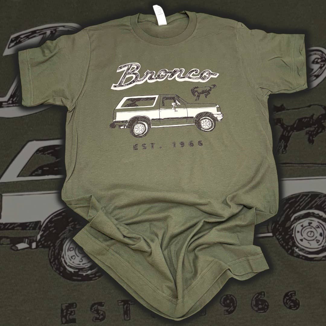 Bronco Est. 1966 T-Shirt Hoodie, Sweatshirt | PodTeesHub.com