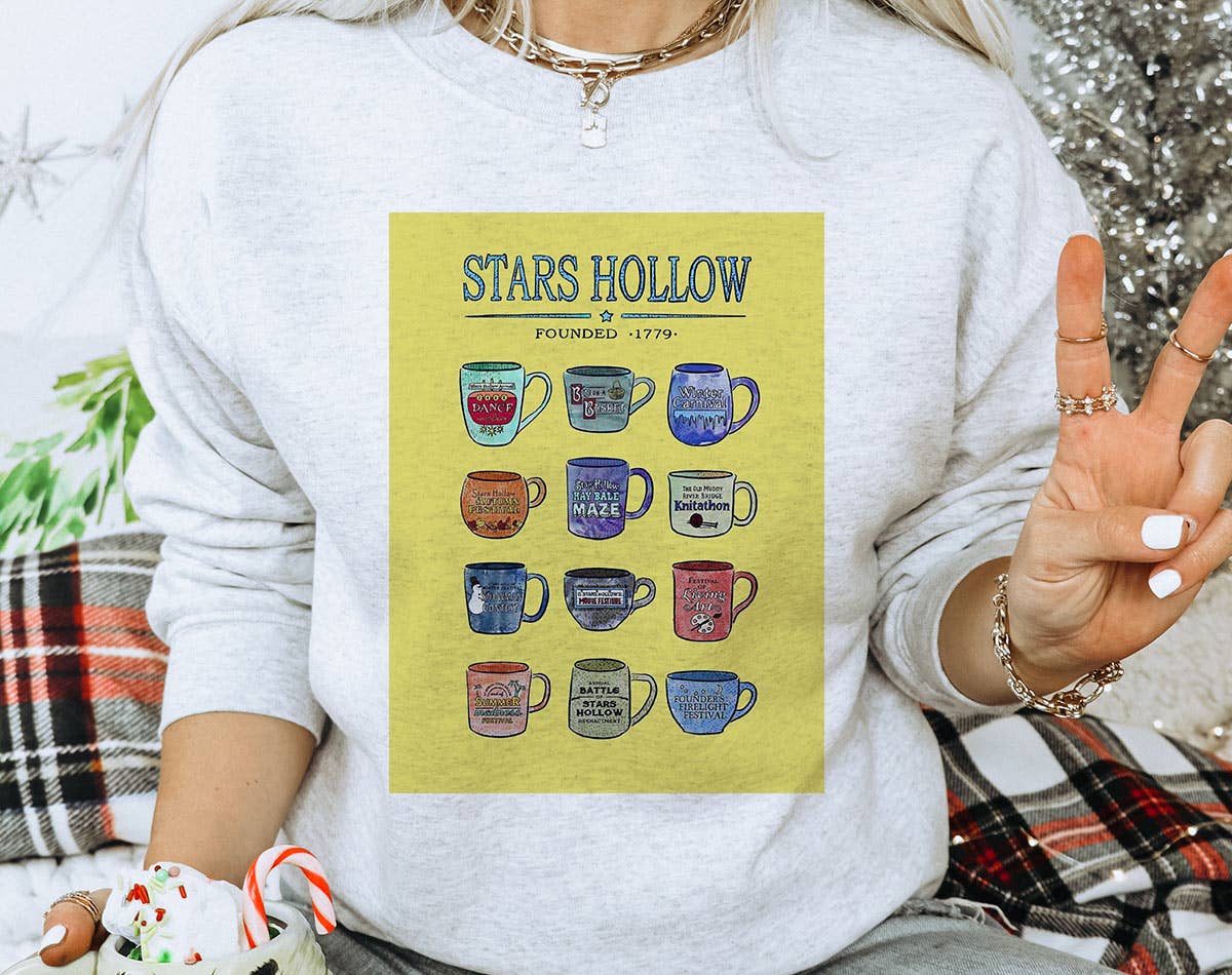 Star Hollow Coffee Cups - Gilmore Girls Inspired Sweatshirt T-Shirts, Hoodie | PodTeesHub.com