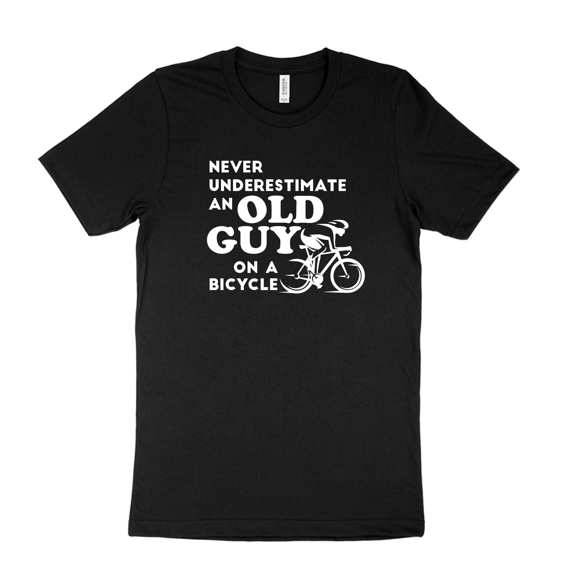 Bicyclist - Bike Never Underestimate An Old Guy T-Shirt Hoodie, Sweatshirt | PodTeesHub.com