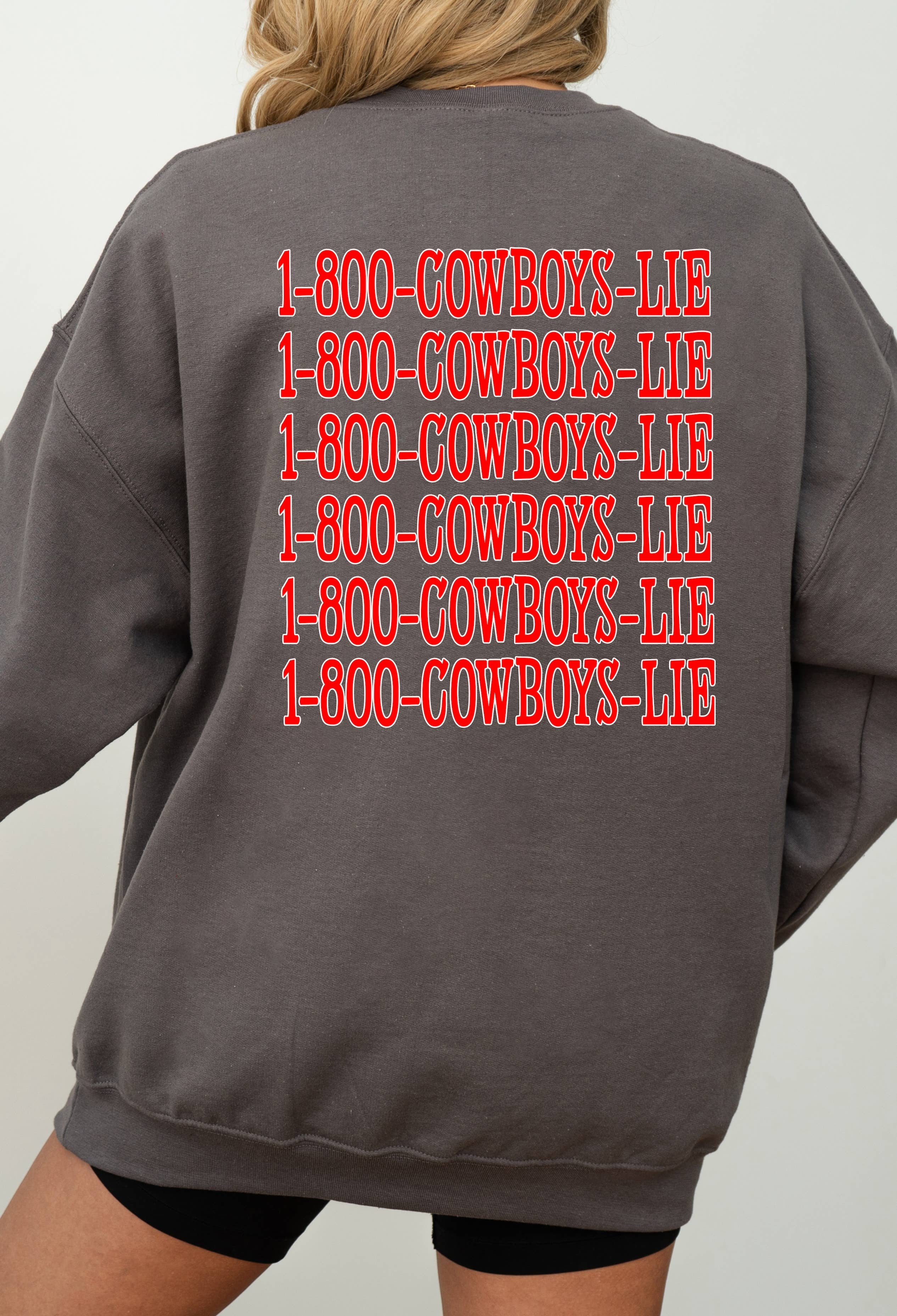 1-800-COWBOYS-LIE Graphic Sweater T-Shirts, Hoodie, Sweatshirt | PodTeesHub.com