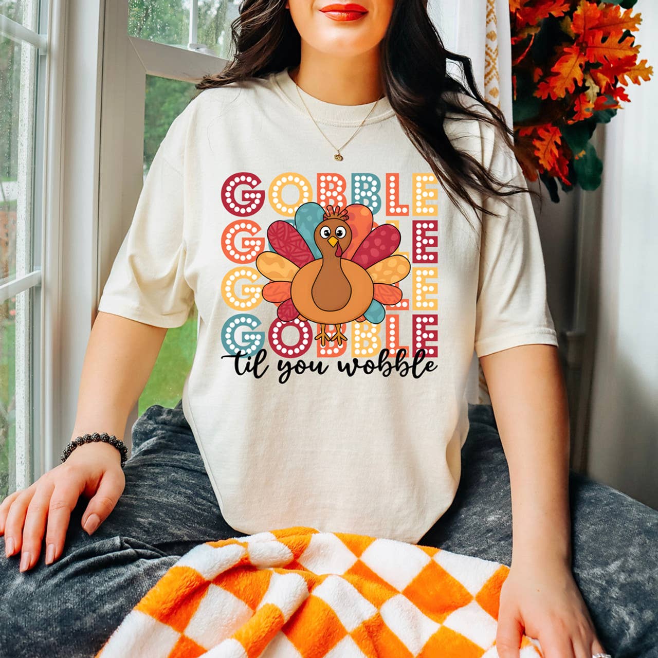 Gobble Til You Wobble Turkey Tee Hoodie, Sweatshirt | PodTeesHub.com