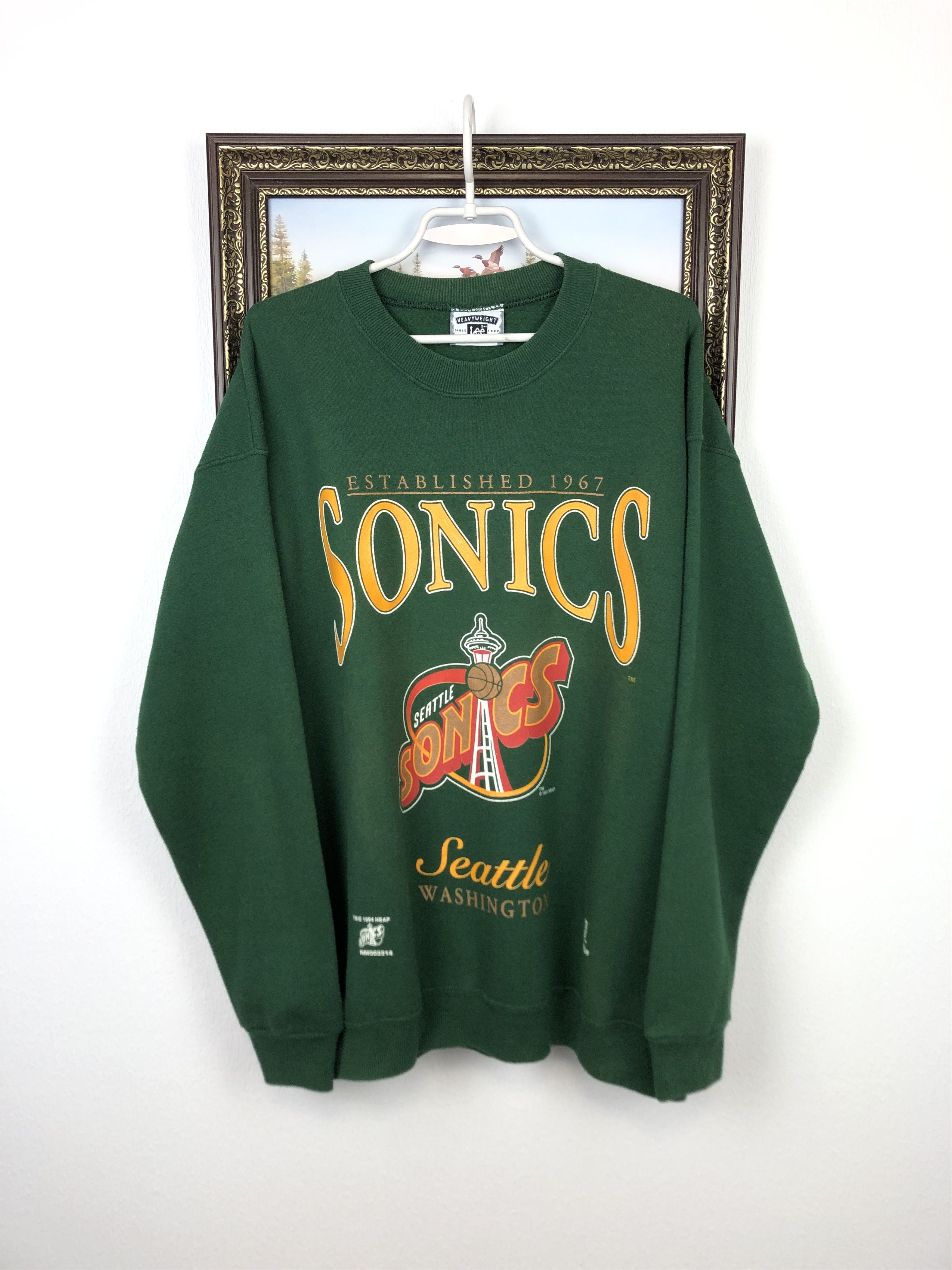 Vintage Seattle Super Sonics Sweatshirt Jersey Tee Shirt Hoodie | PodTeesHub.com