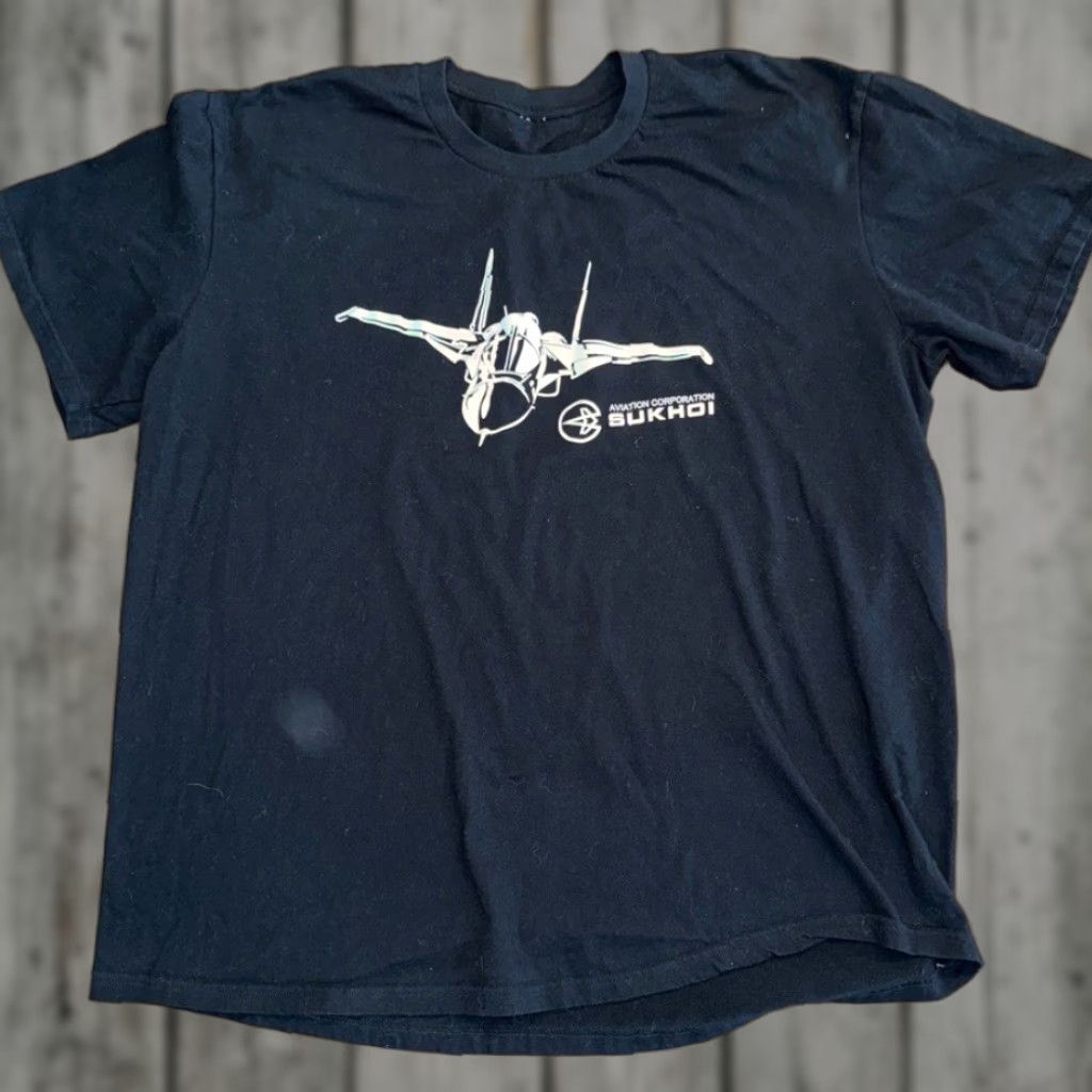 Vintage Sukhoi Fighter Jet T Shirt Aviation Corporation Sukhoi Black Xl Men Short Sleeve Crew Neck G Hoodie, Sweatshirt