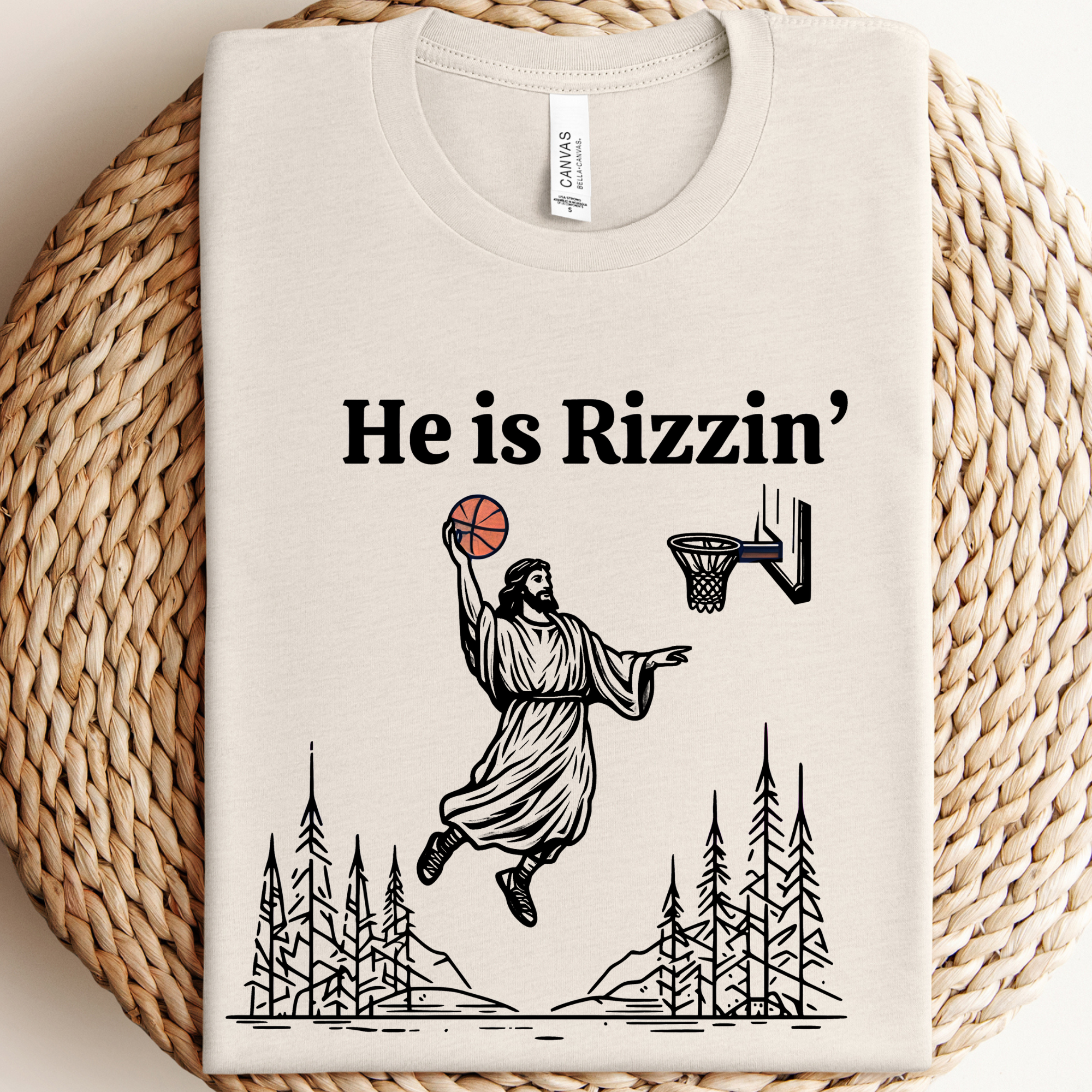 Funny He Is Rizzin Easter Graphic Tee Hoodie, Sweatshirt | PodTeesHub.com