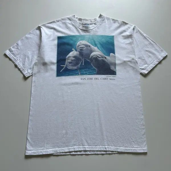 Vintage 90s Dolphin T Shirt Xl Mexico Animal Art Graphic Tee Hoodie, Sweatshirt | PodTeesHub.com