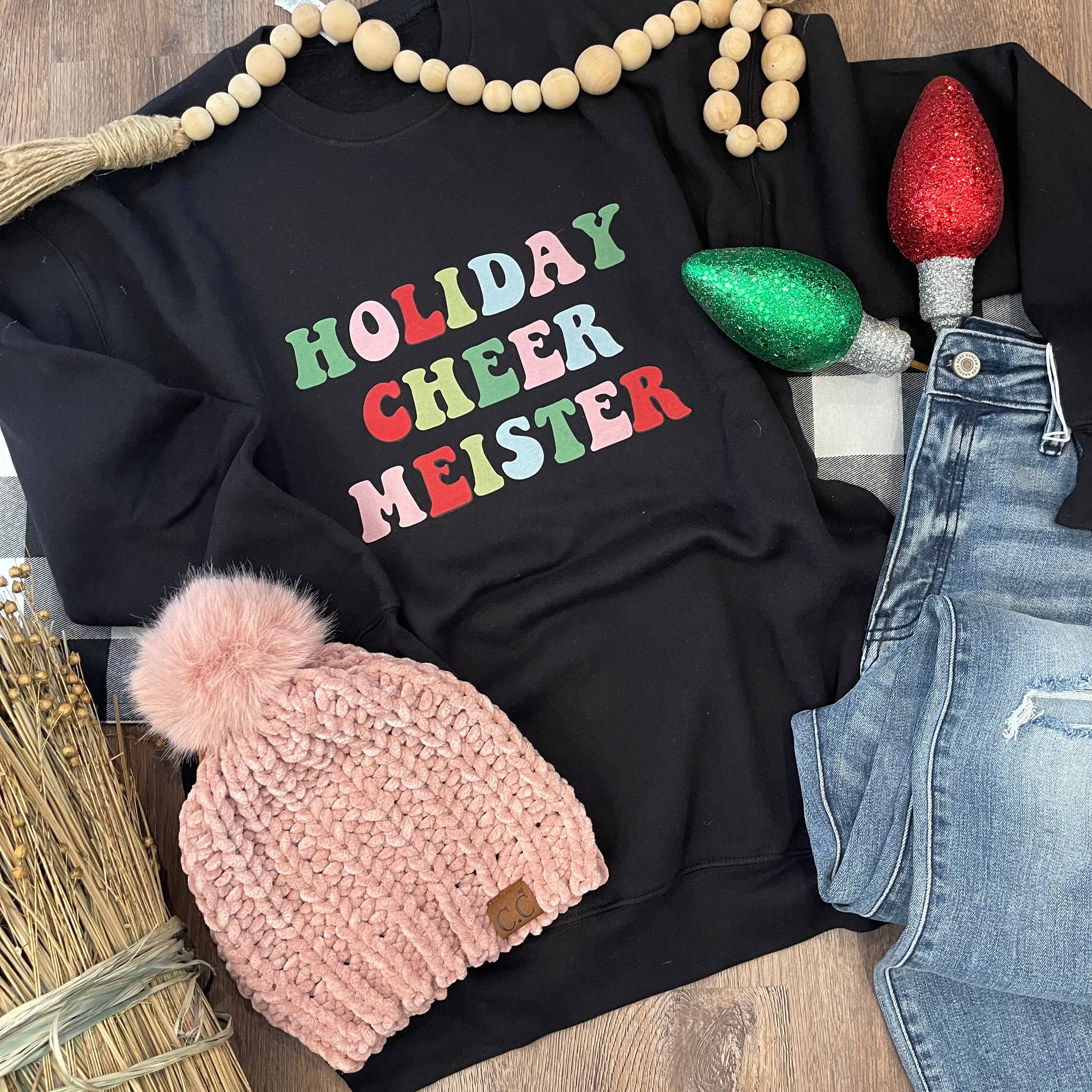 Holiday Cheer Meister Crewneck Sweatshirt T-Shirts, Hoodie | PodTeesHub.com