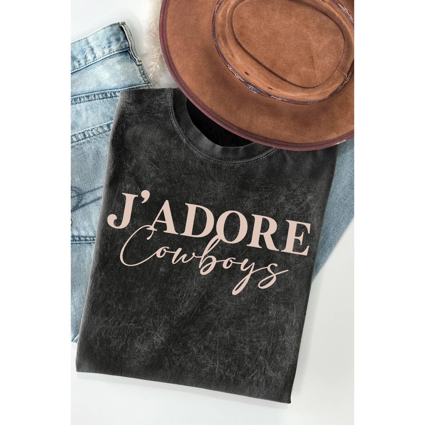 Jadore Cowboys Mineral Wash T Shirt Hoodie, Sweatshirt | PodTeesHub.com